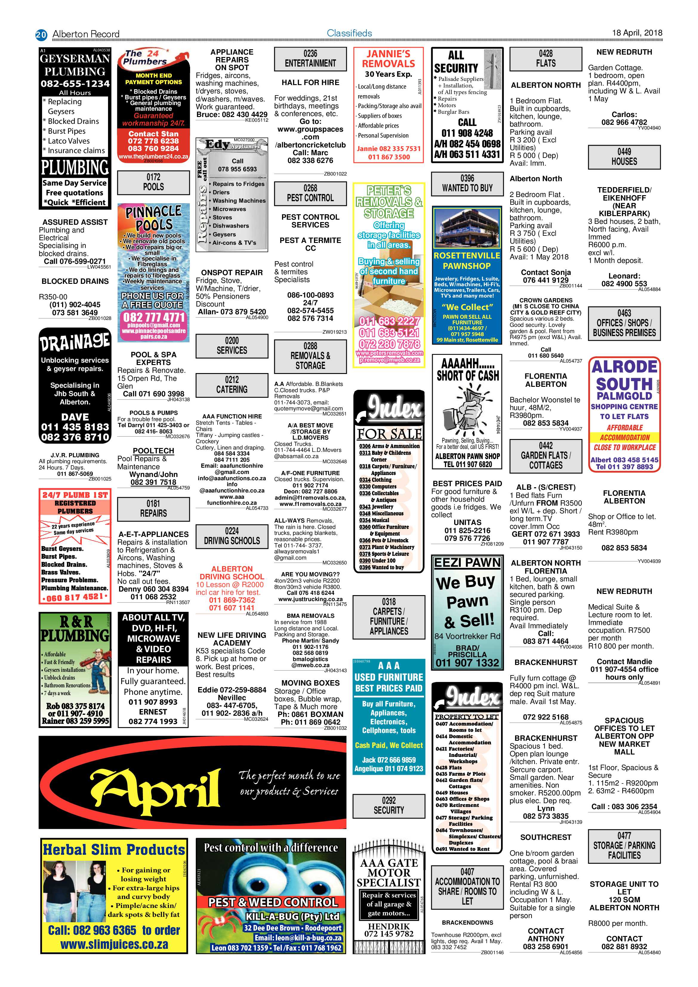 Alberton Record 18 April 2018 page 20
