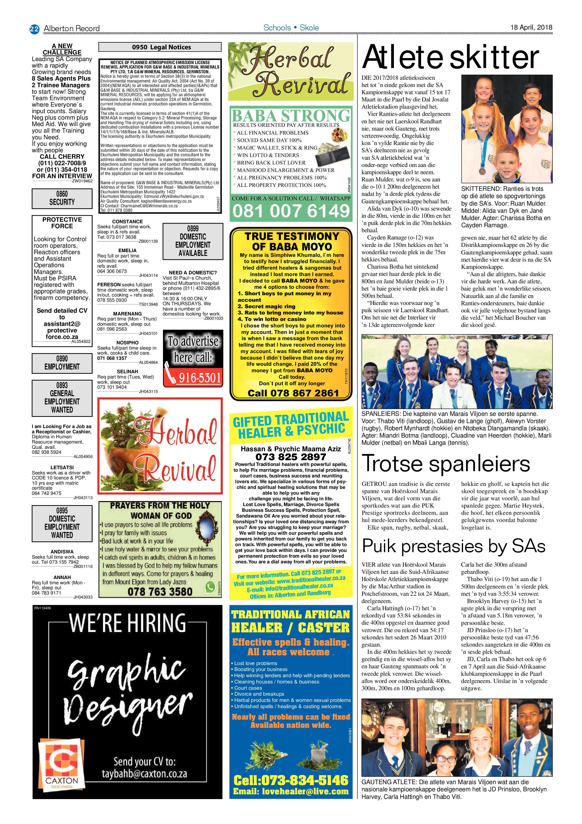 Alberton Record 18 April 2018 page 22