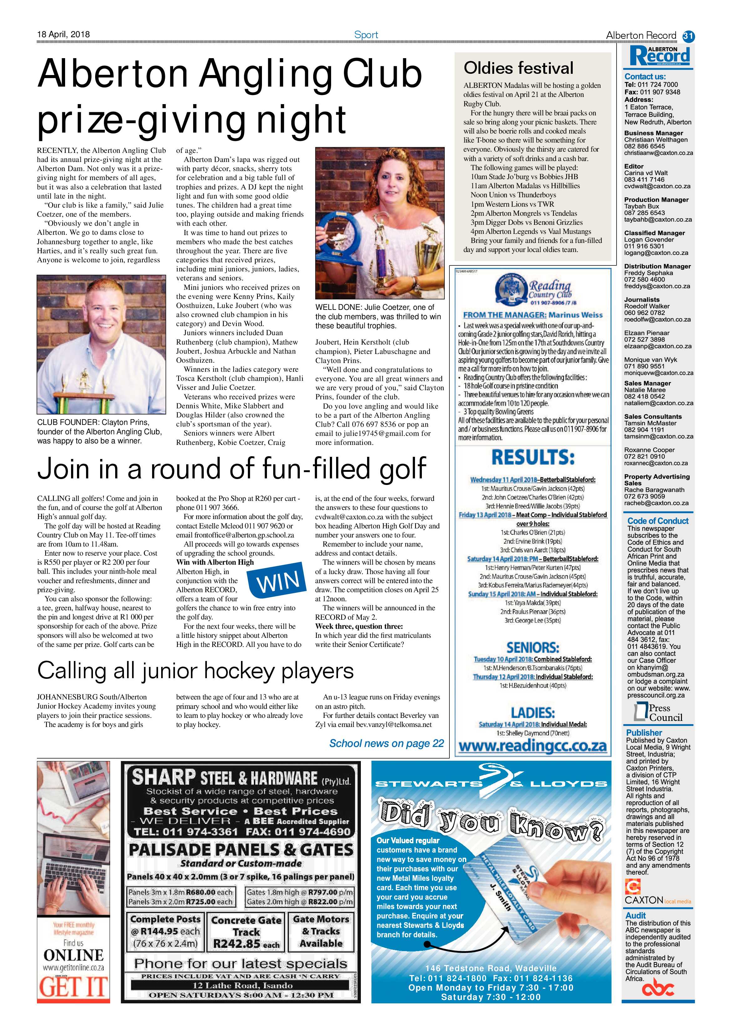 Alberton Record 18 April 2018 page 31