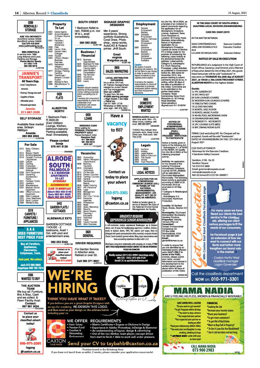 Alberton Record 18 August 2021 page 14