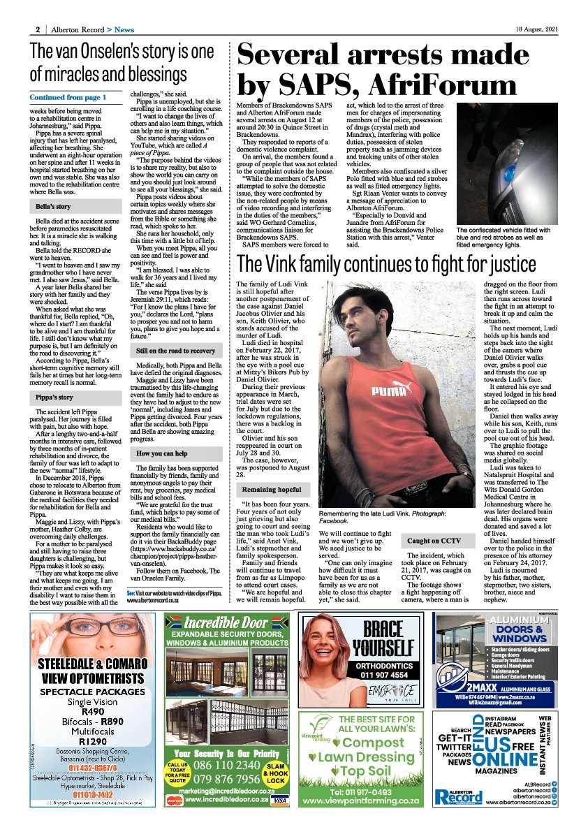 Alberton Record 18 August 2021 page 2