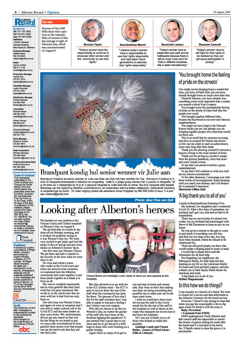 Alberton Record 18 August 2021 page 4
