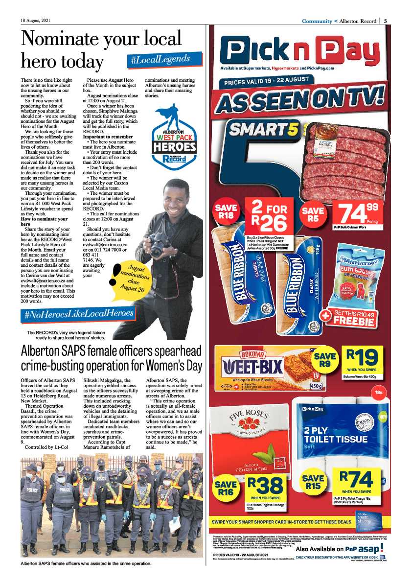 Alberton Record 18 August 2021 page 5