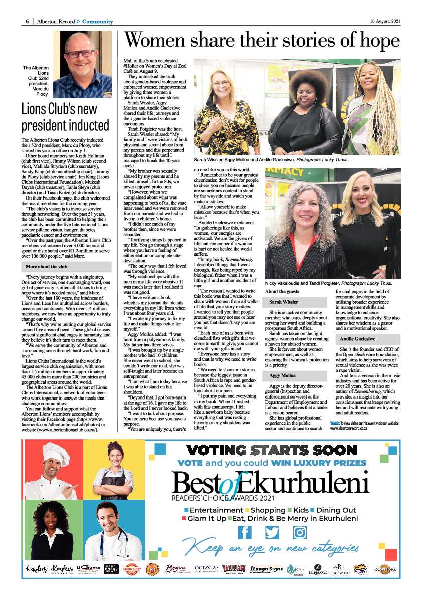 Alberton Record 18 August 2021 page 6
