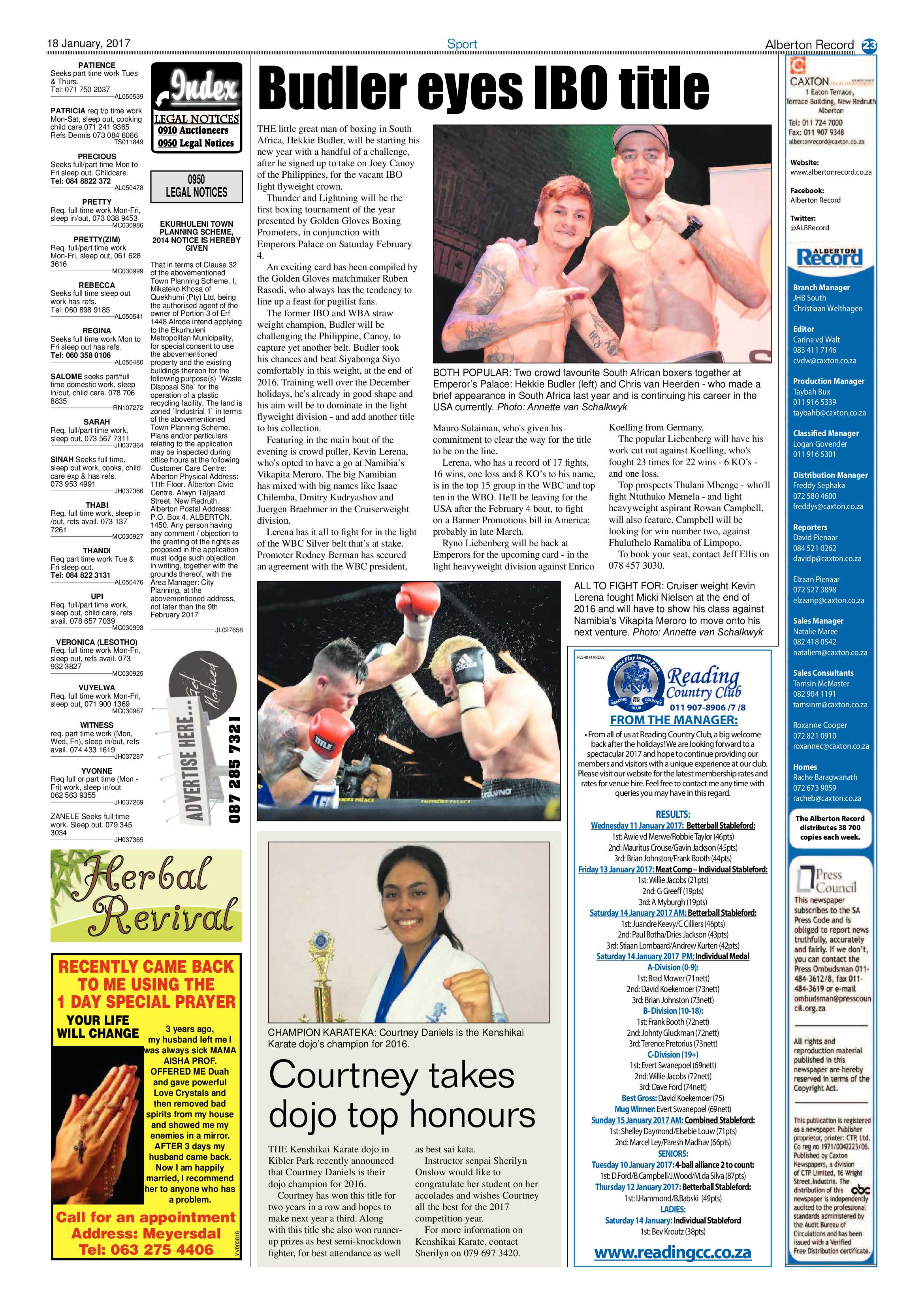 Alberton Record 18 January 2016 page 23