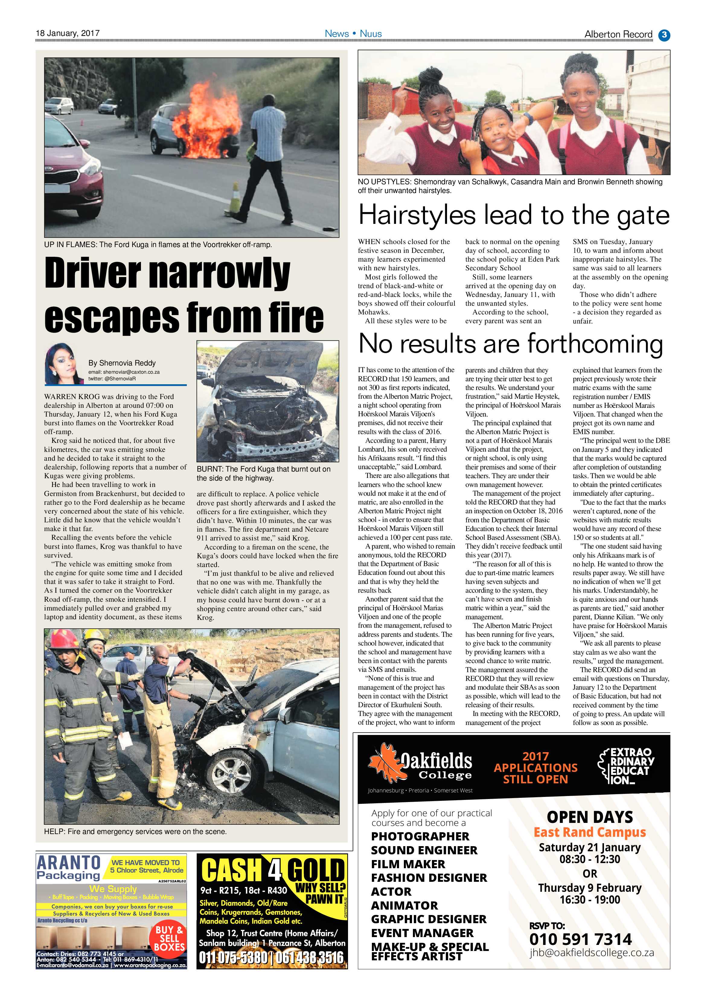 Alberton Record 18 January 2016 page 3