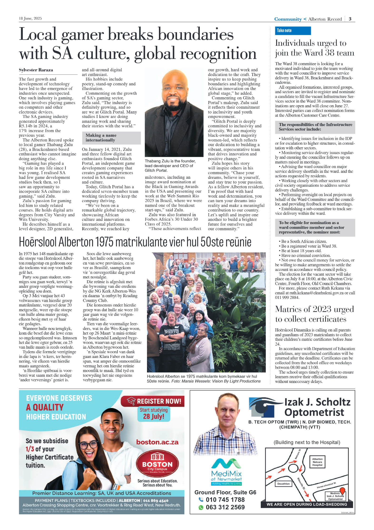 Alberton Record 18 June 2025 page 3