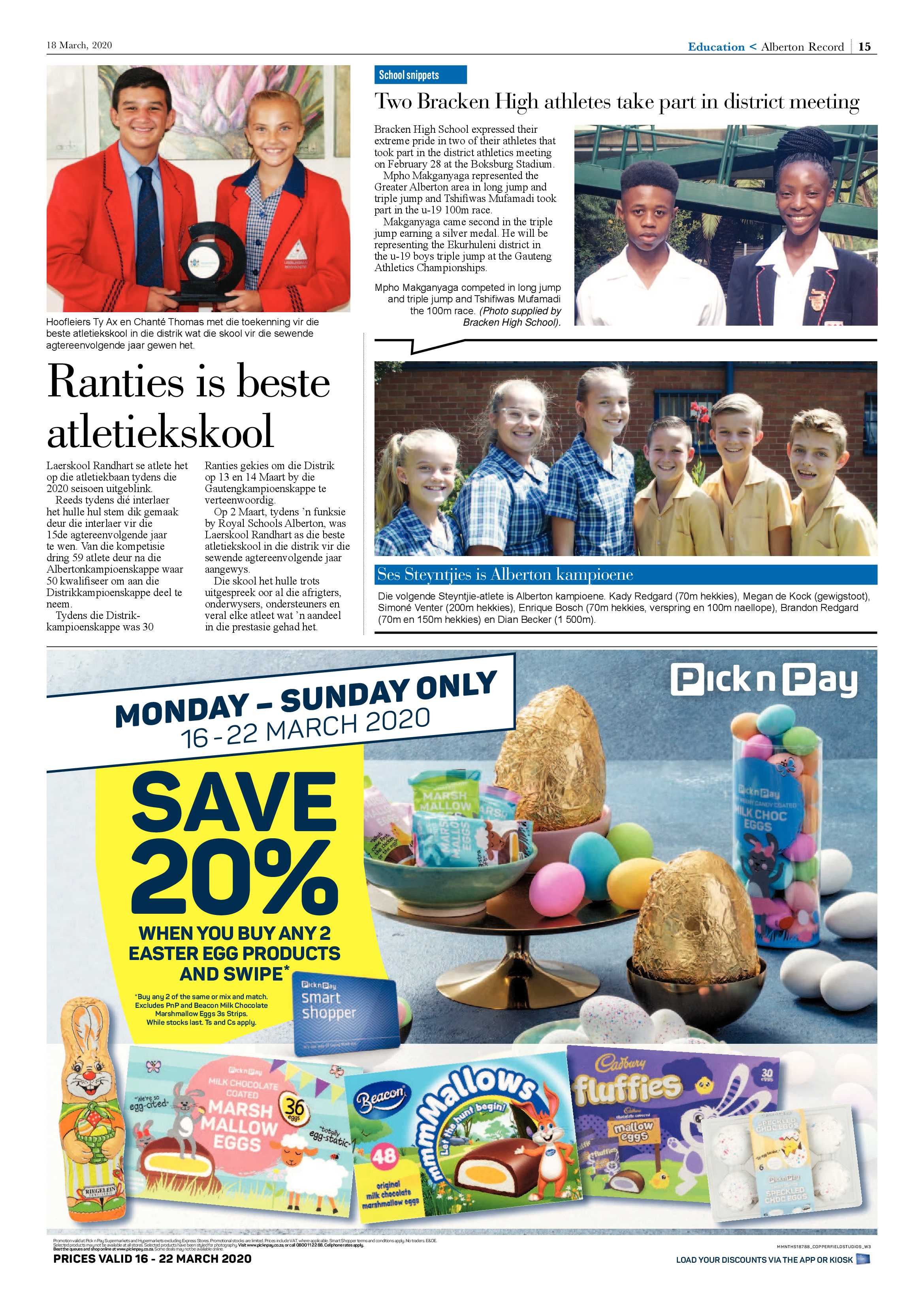 Alberton Record 18 March 2020 page 15