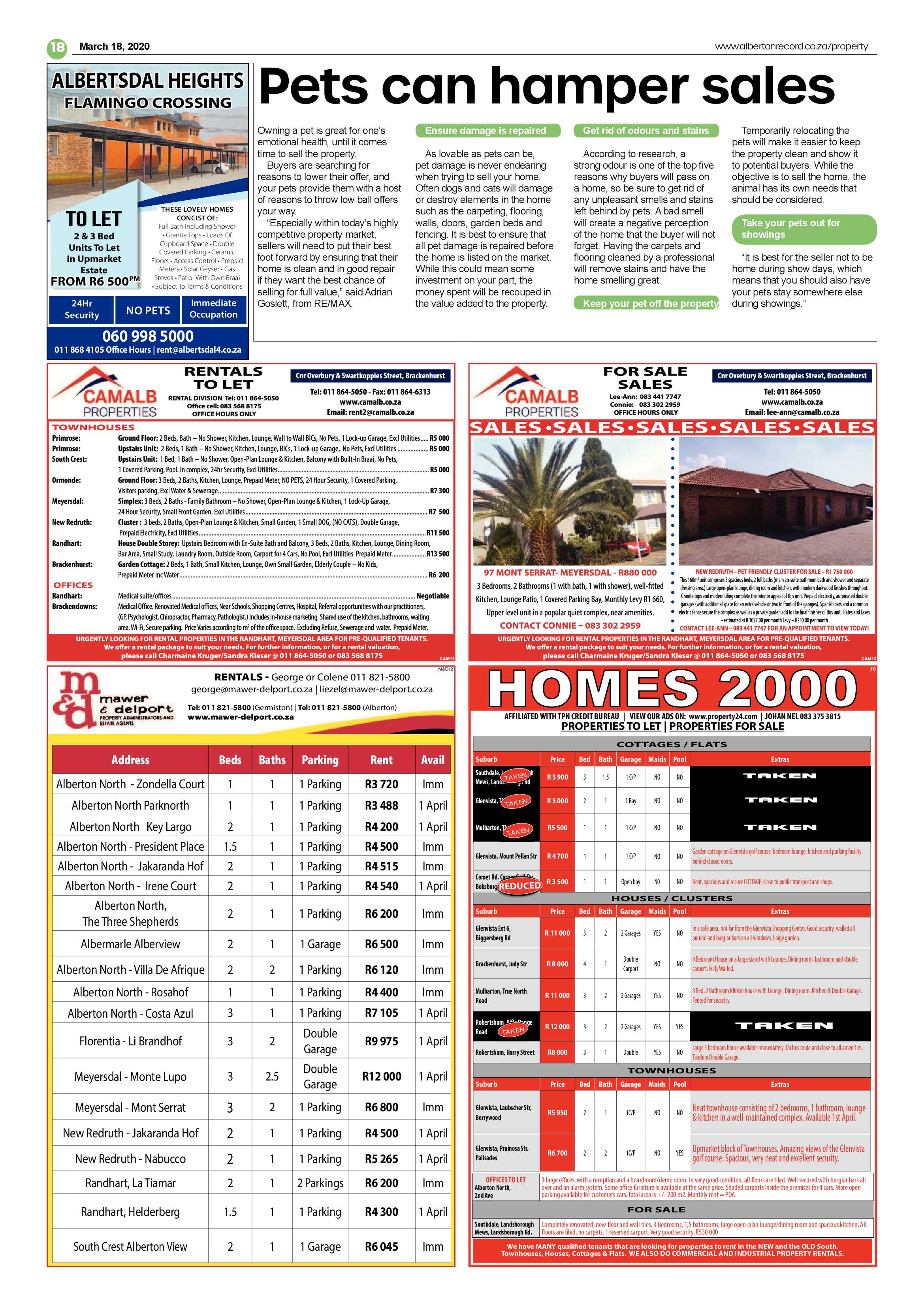 Alberton Record 18 March 2020 page 18