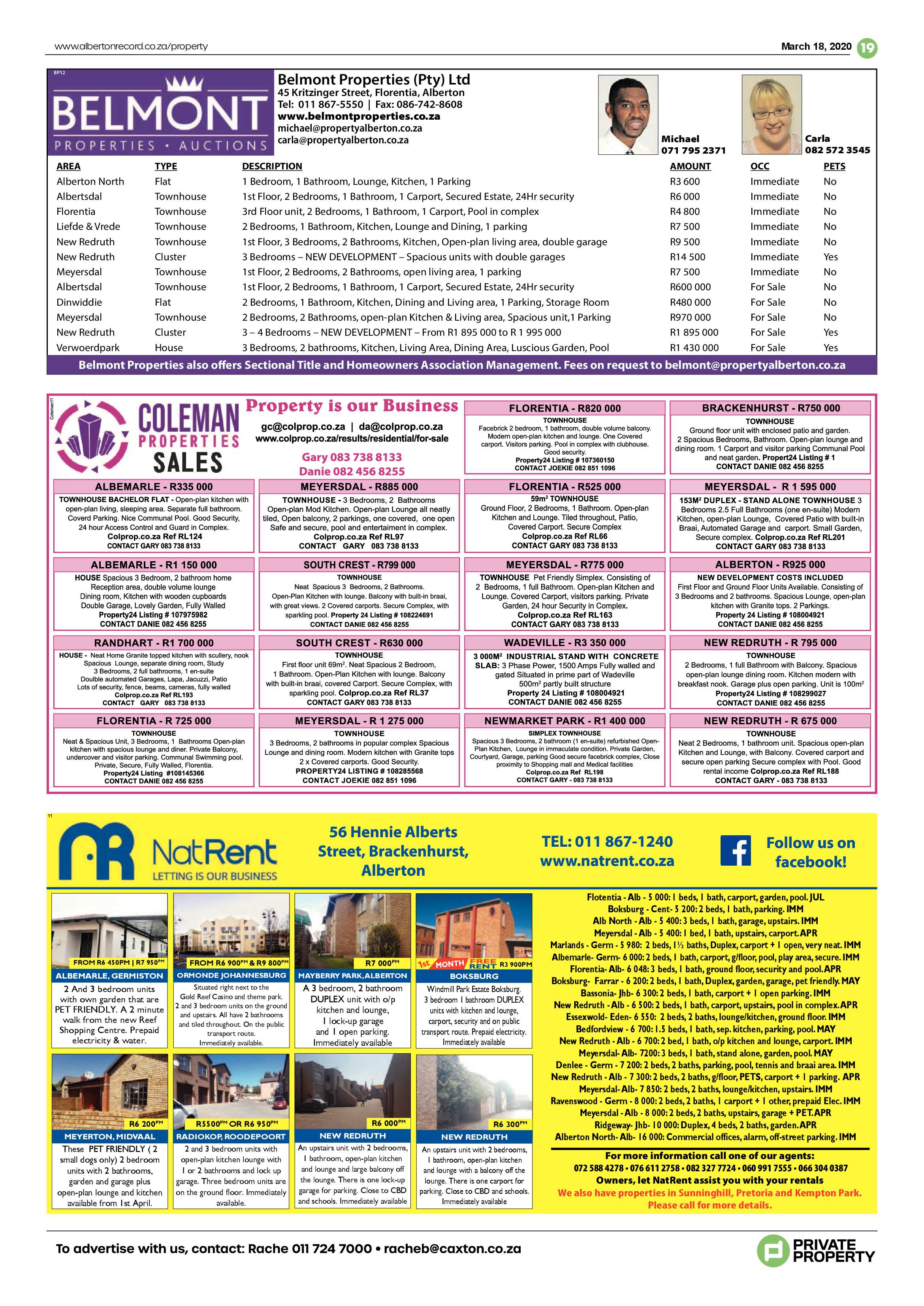 Alberton Record 18 March 2020 page 19