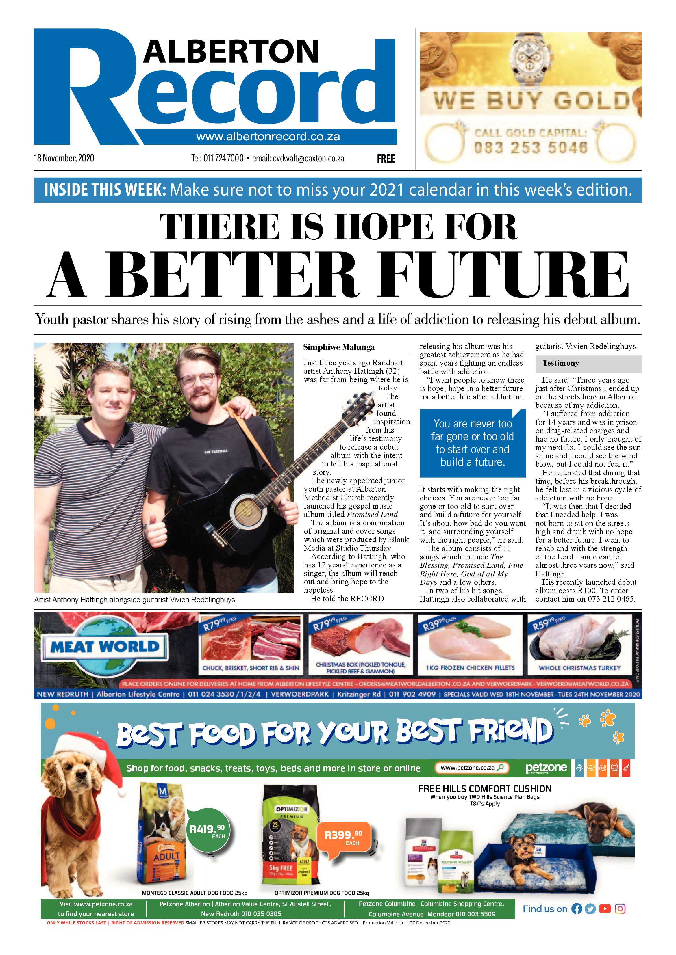 Alberton Record 18 November Alberton 2020 page 1