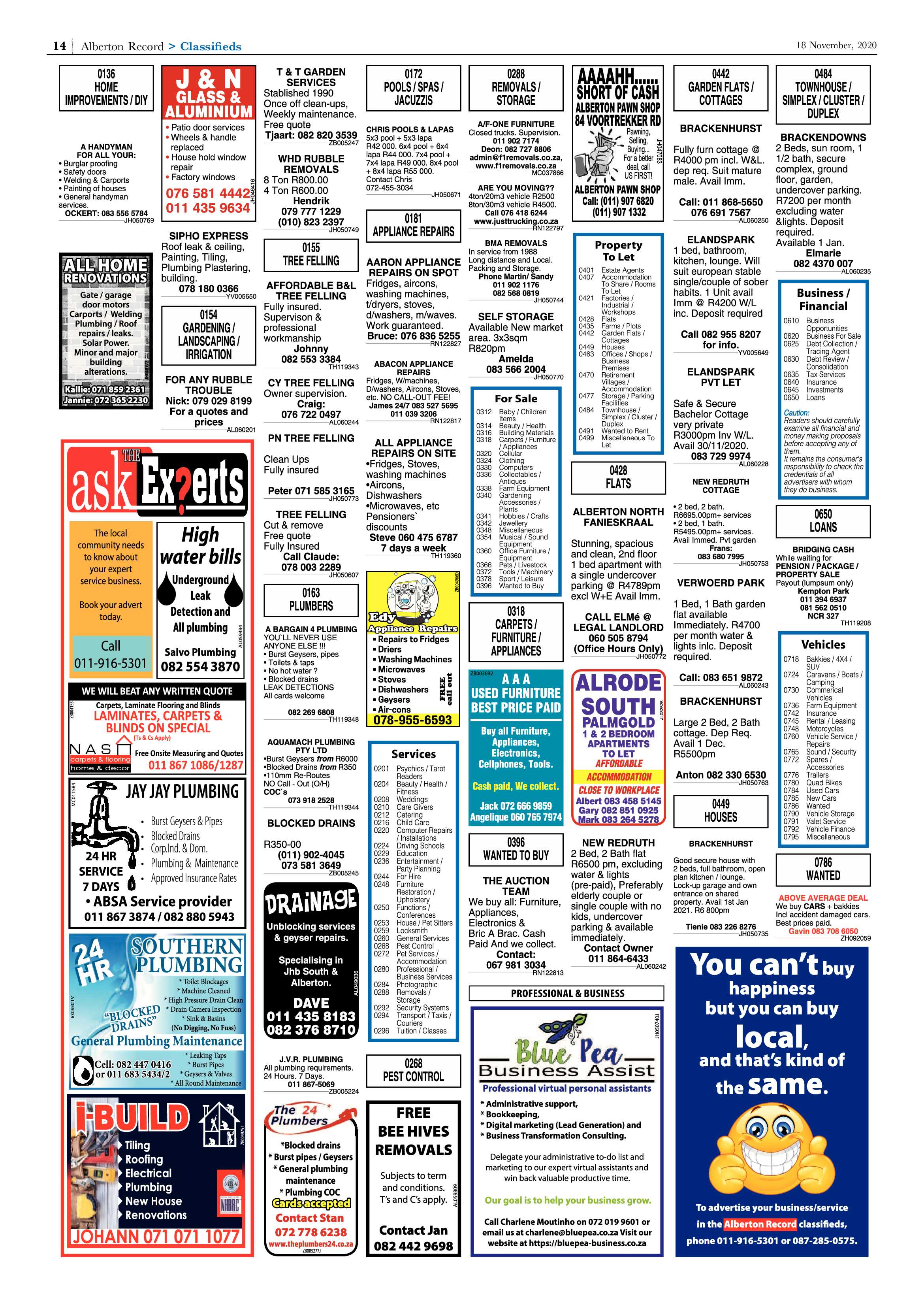 Alberton Record 18 November Alberton 2020 page 14