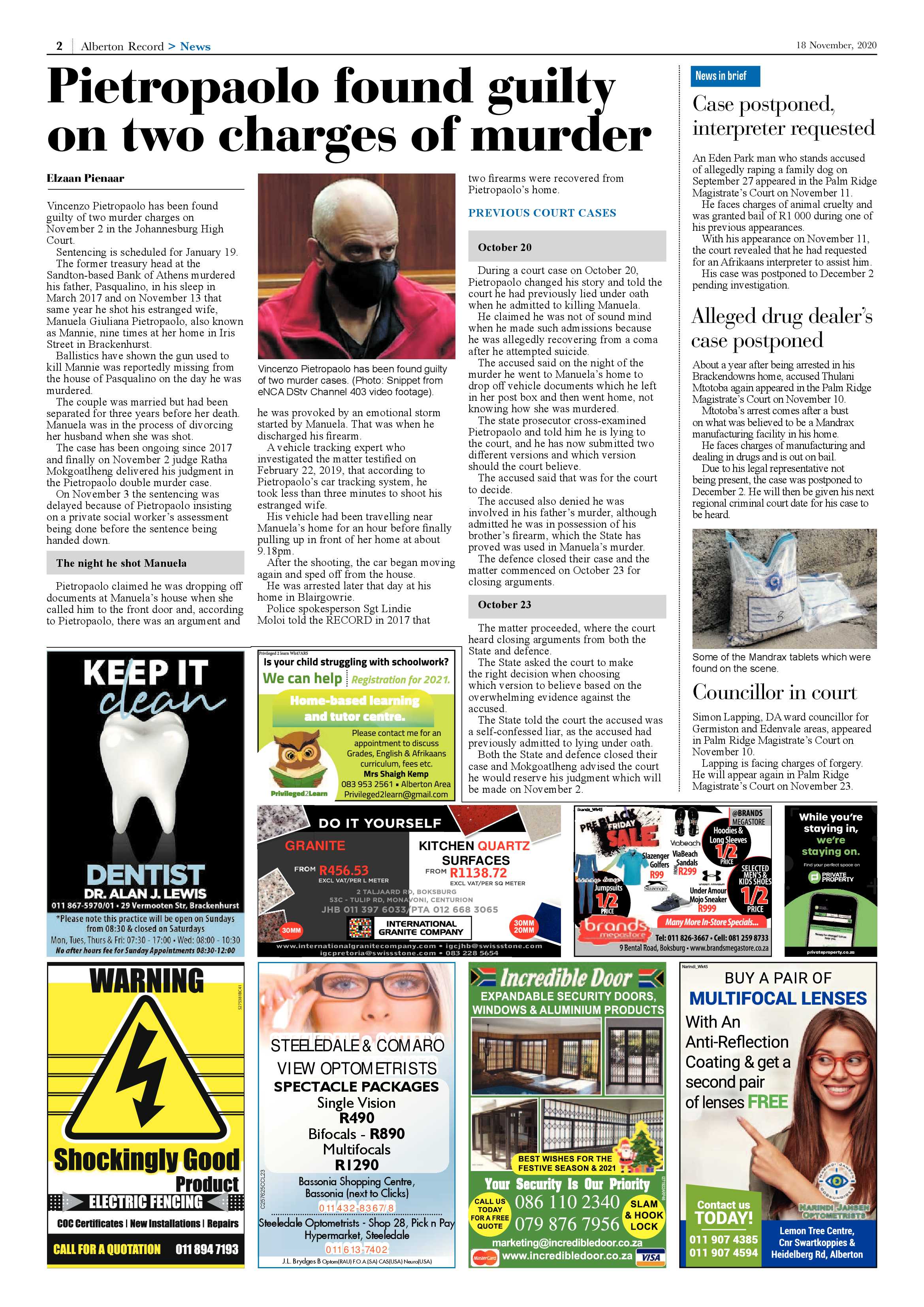 Alberton Record 18 November Alberton 2020 page 2