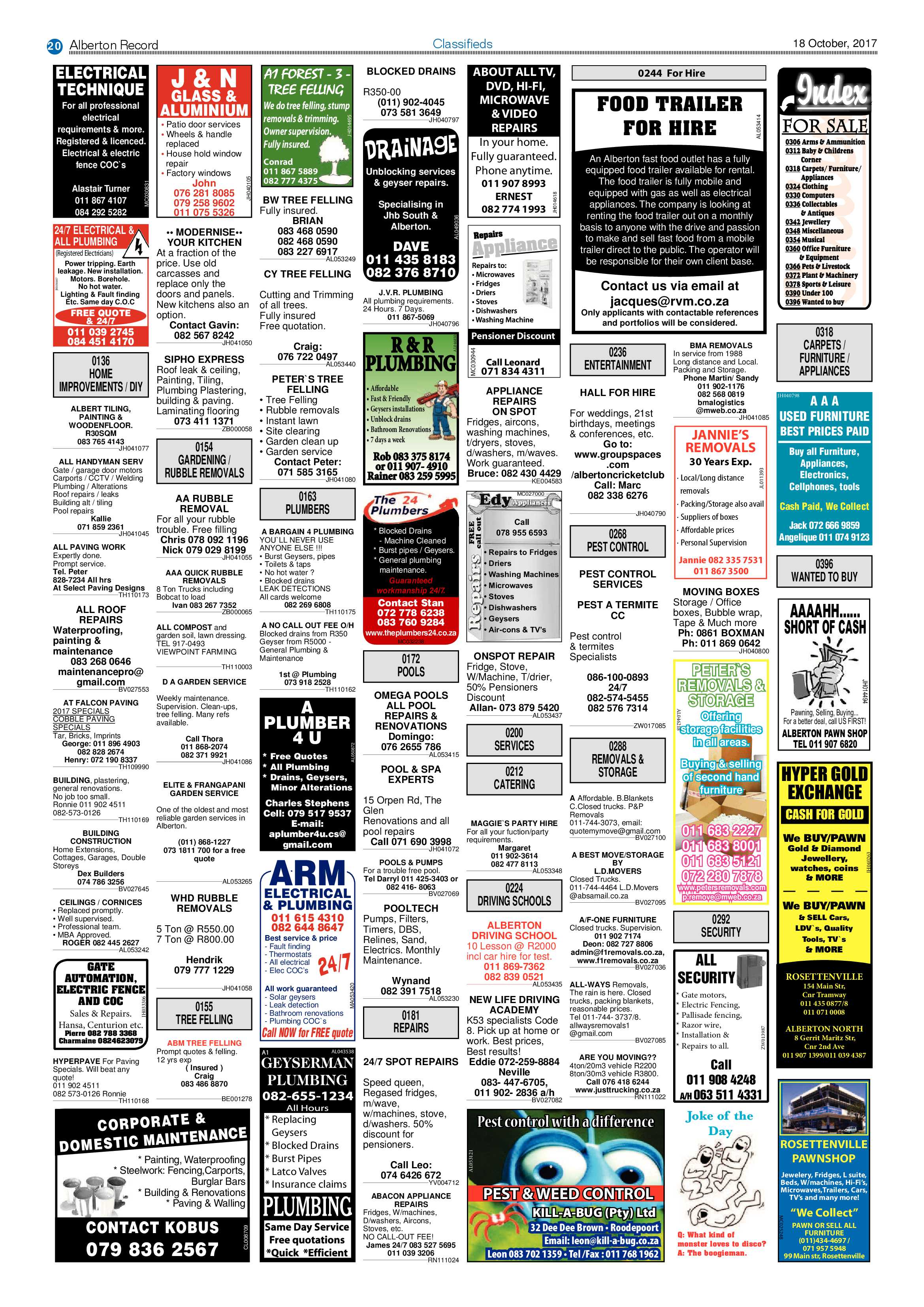 Alberton Record 18 October 2017 page 20