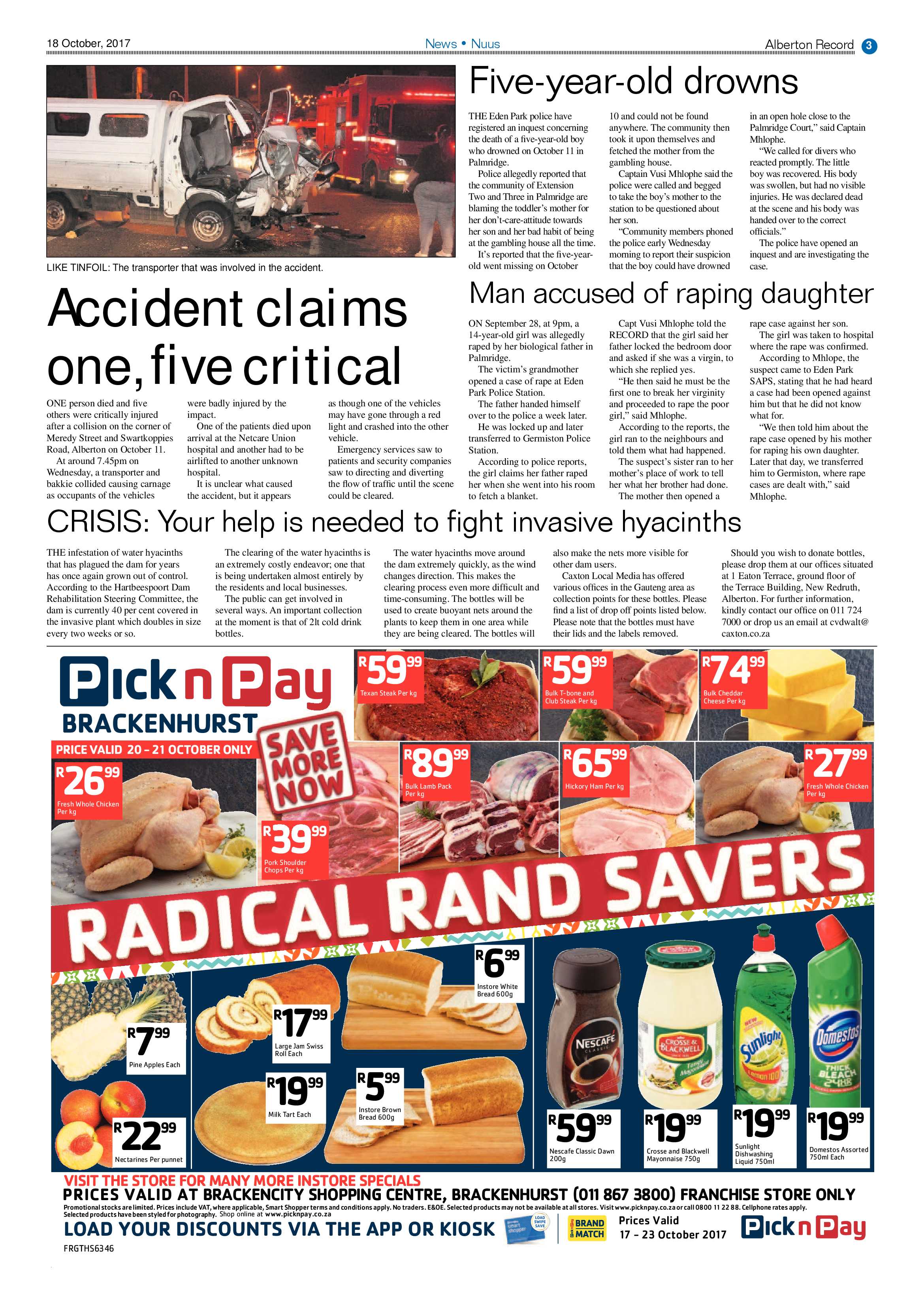 Alberton Record 18 October 2017 page 3