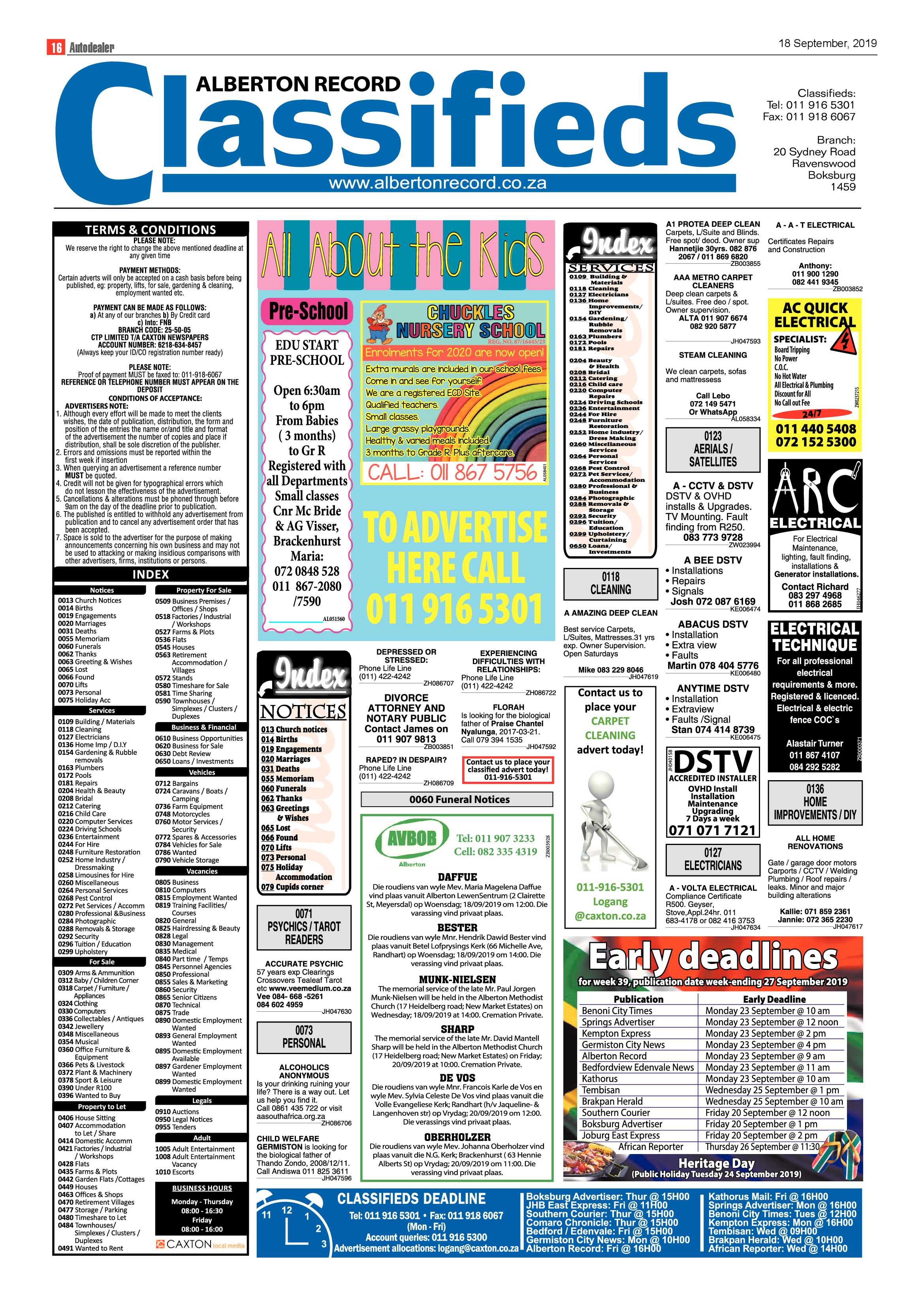 Alberton Record 18 September 2019 page 16