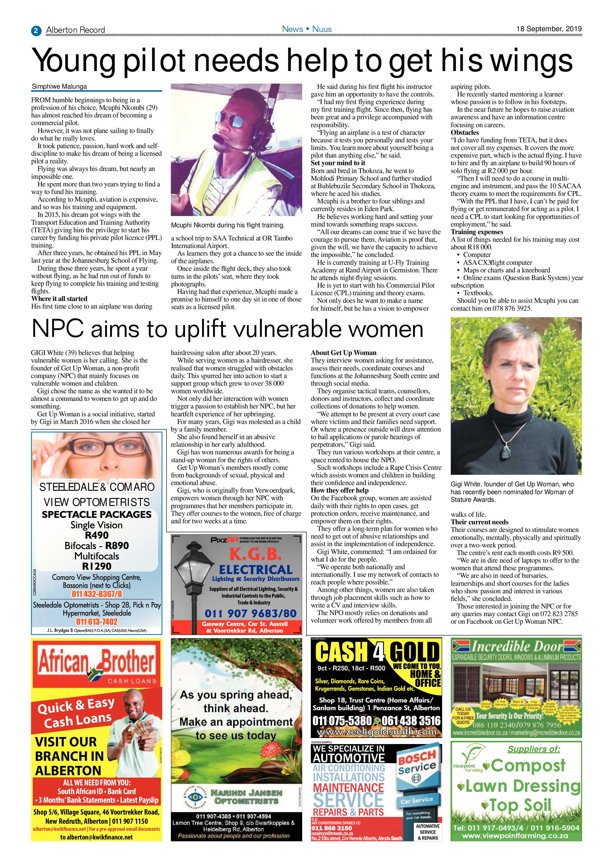 Alberton Record 18 September 2019 page 2
