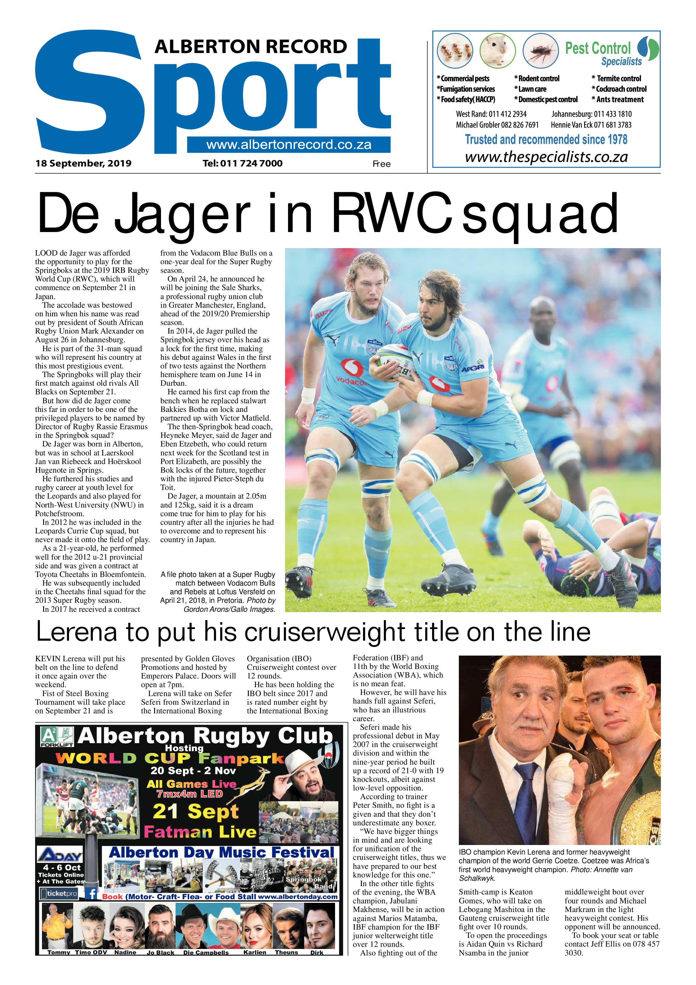 Alberton Record 18 September 2019 page 20