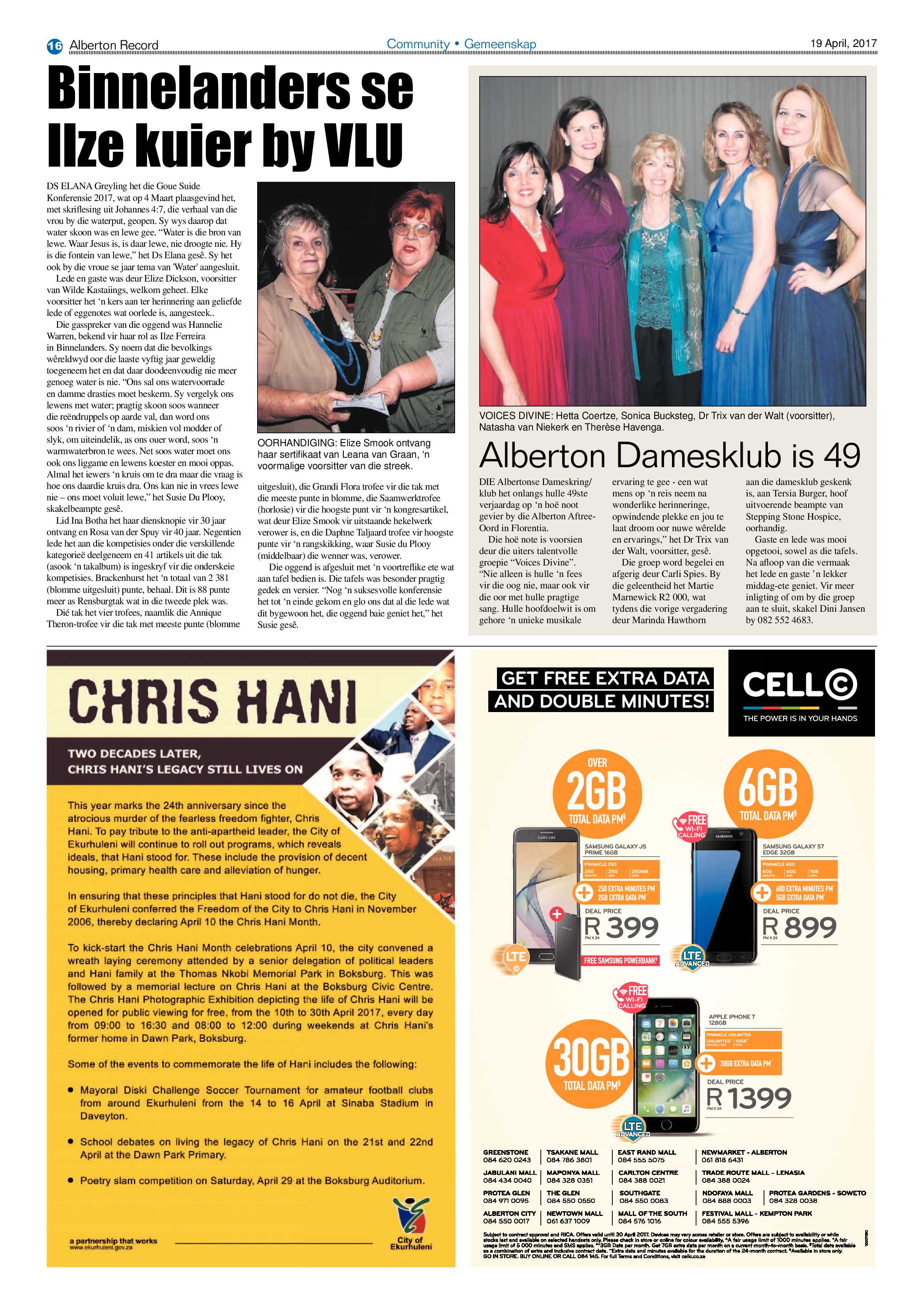 Alberton Record 19 April 2017 page 16