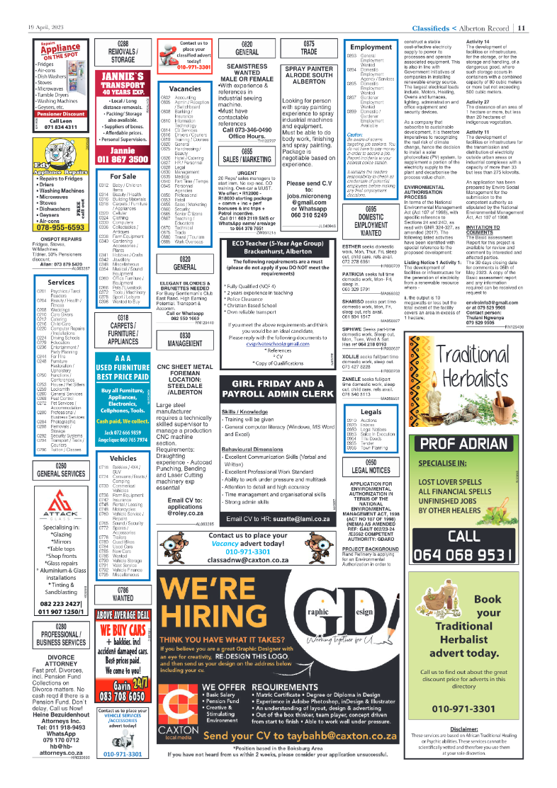 Alberton Record 19 April 2023 page 11