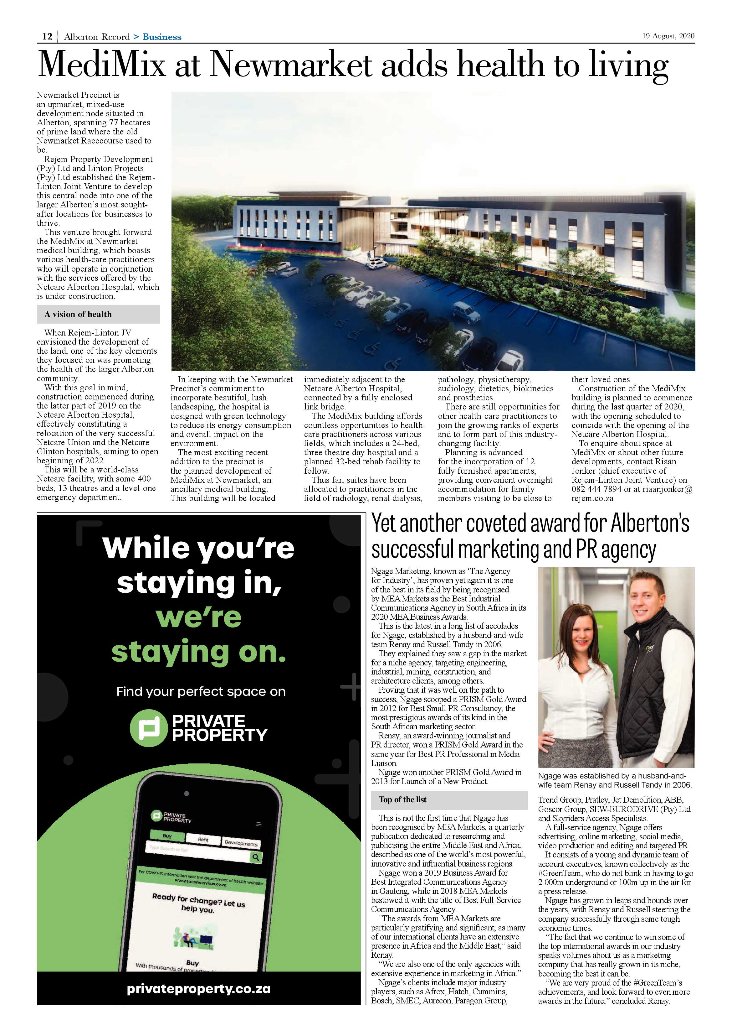 Alberton Record 19 August 2020 page 12