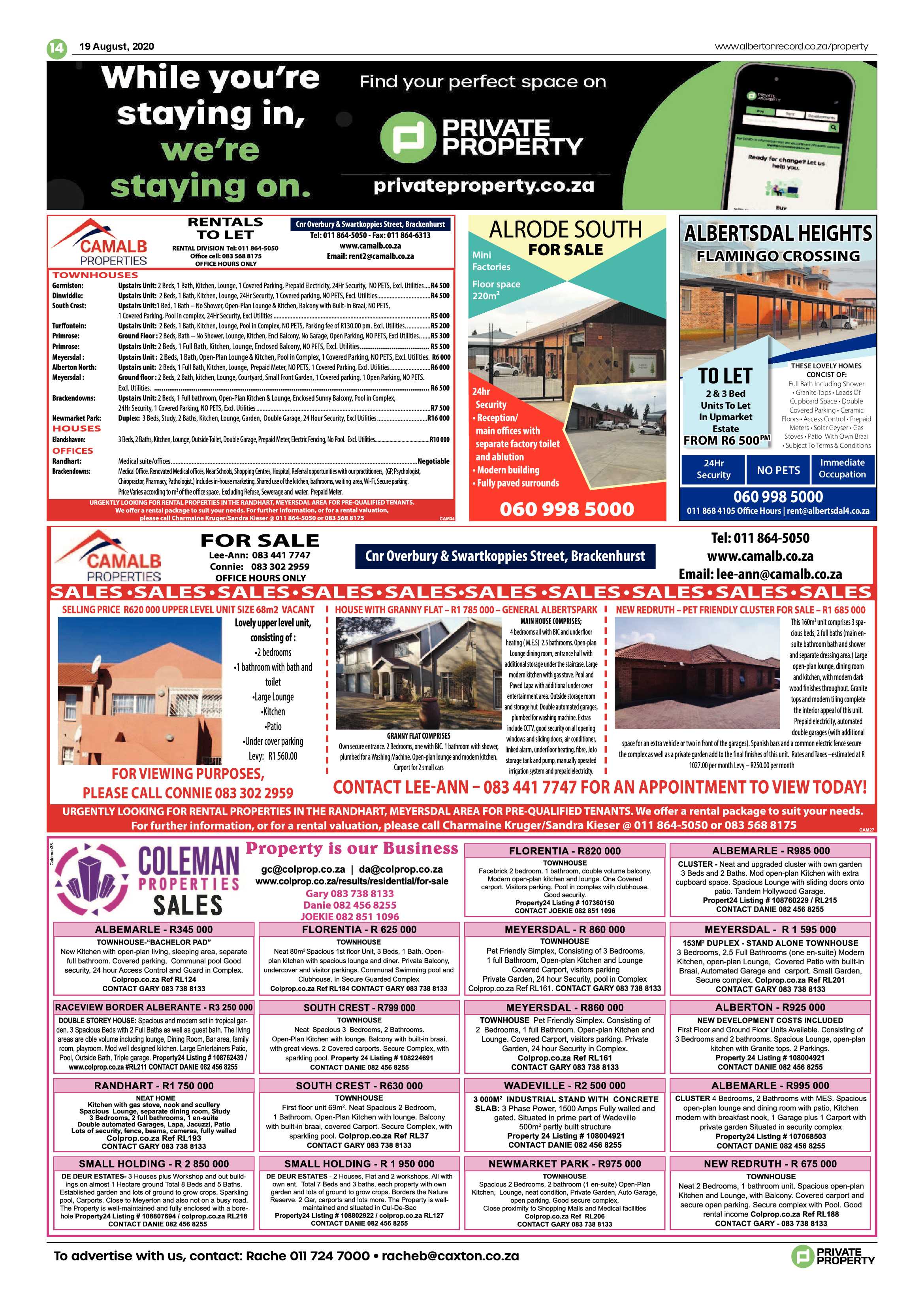 Alberton Record 19 August 2020 page 14