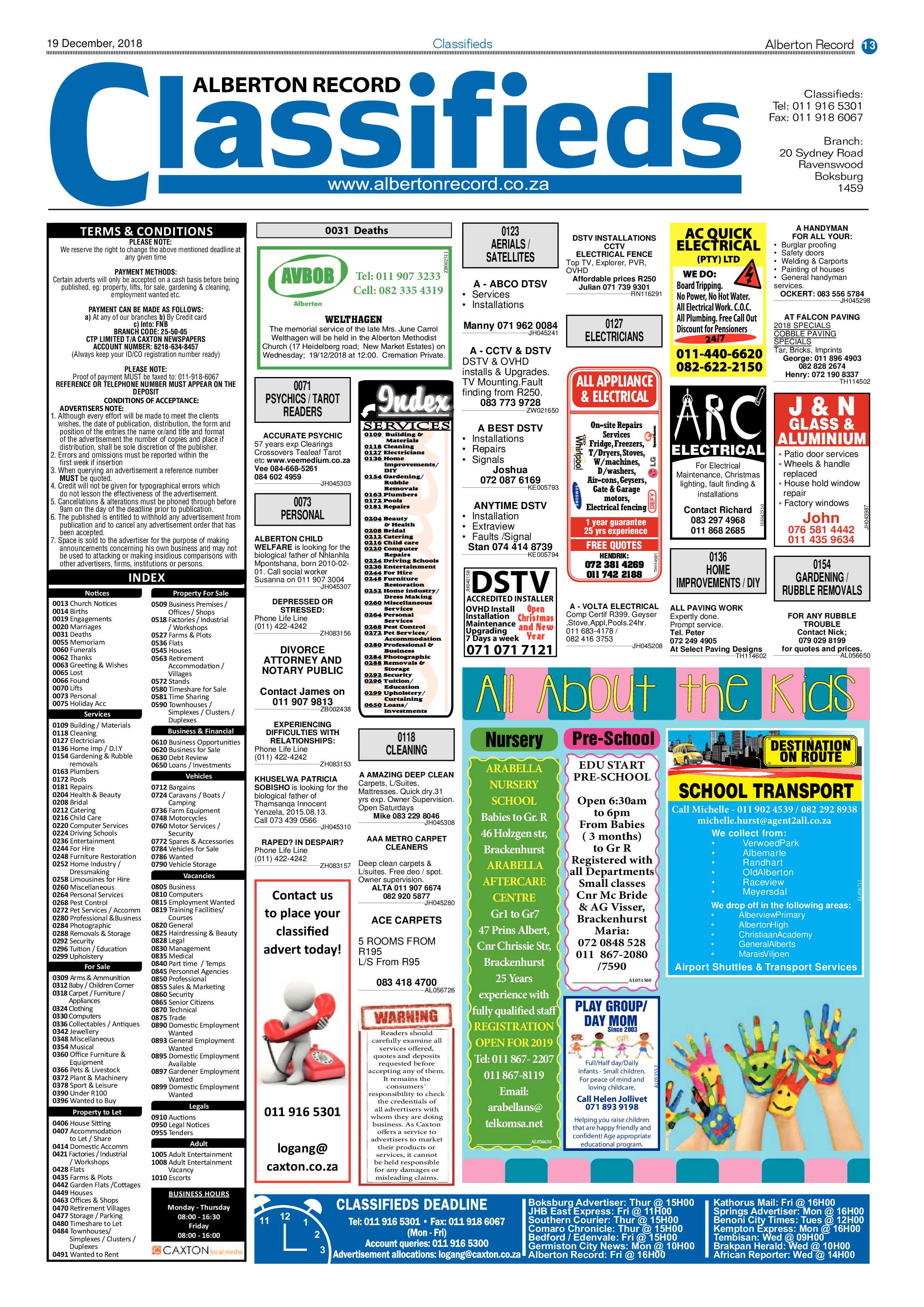 Alberton Record 19 December 2018 page 13
