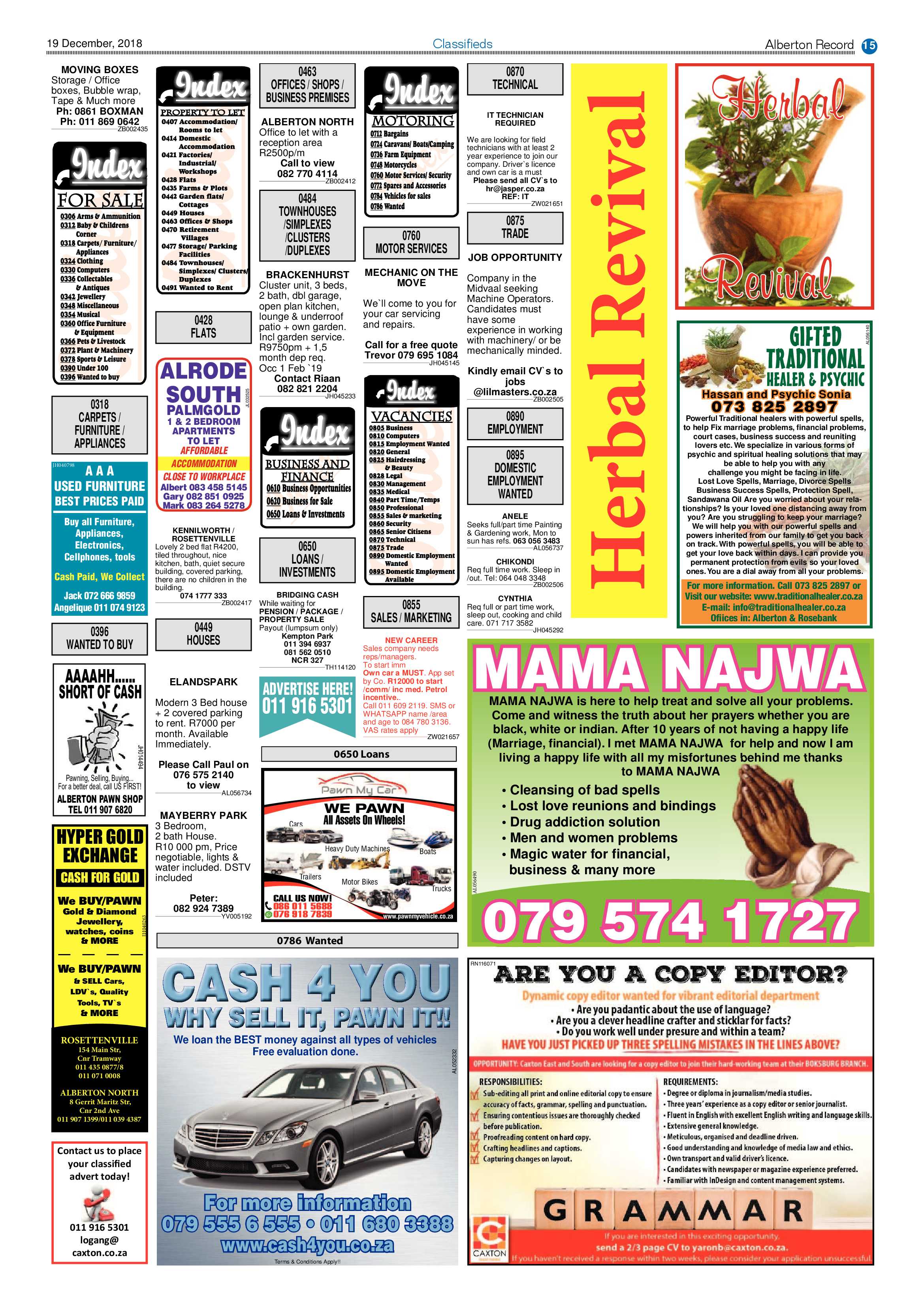 Alberton Record 19 December 2018 page 15