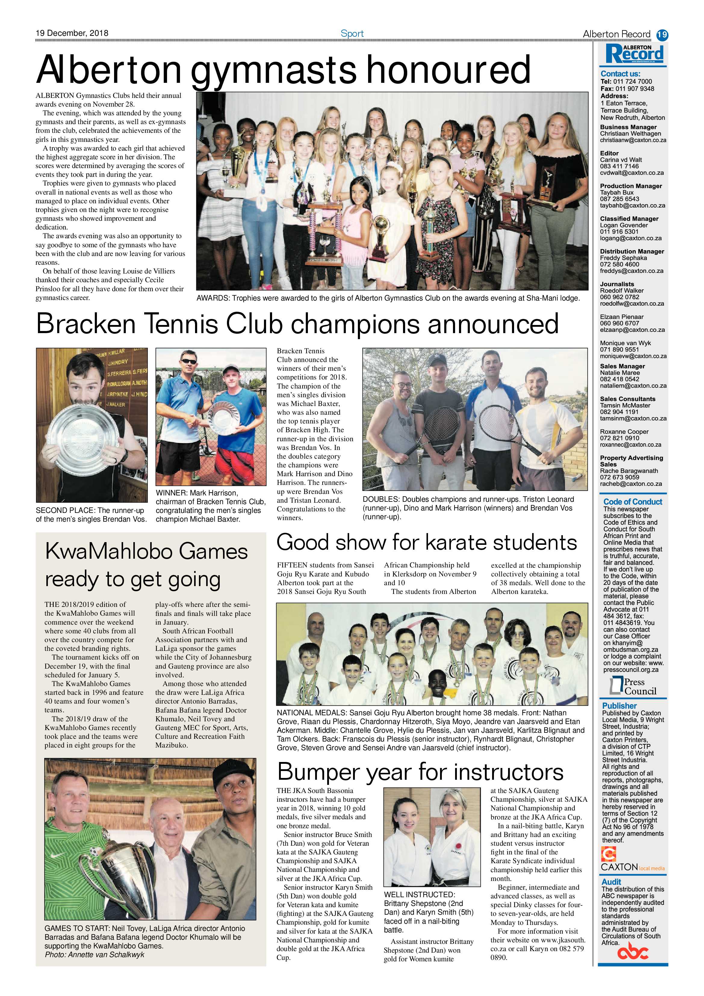 Alberton Record 19 December 2018 page 19