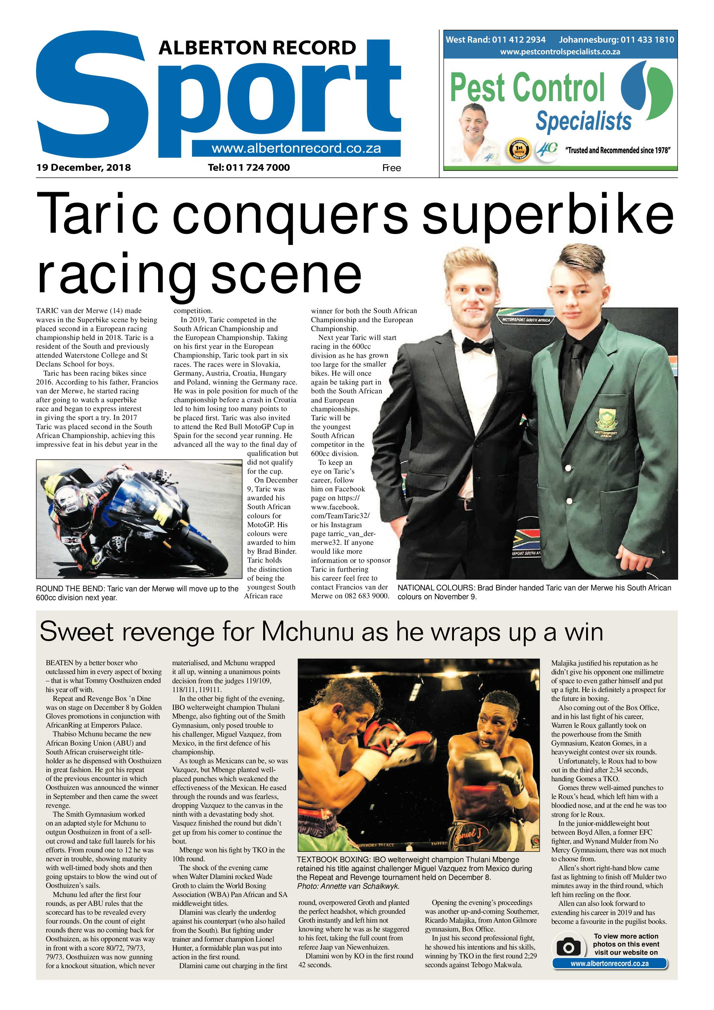 Alberton Record 19 December 2018 page 20