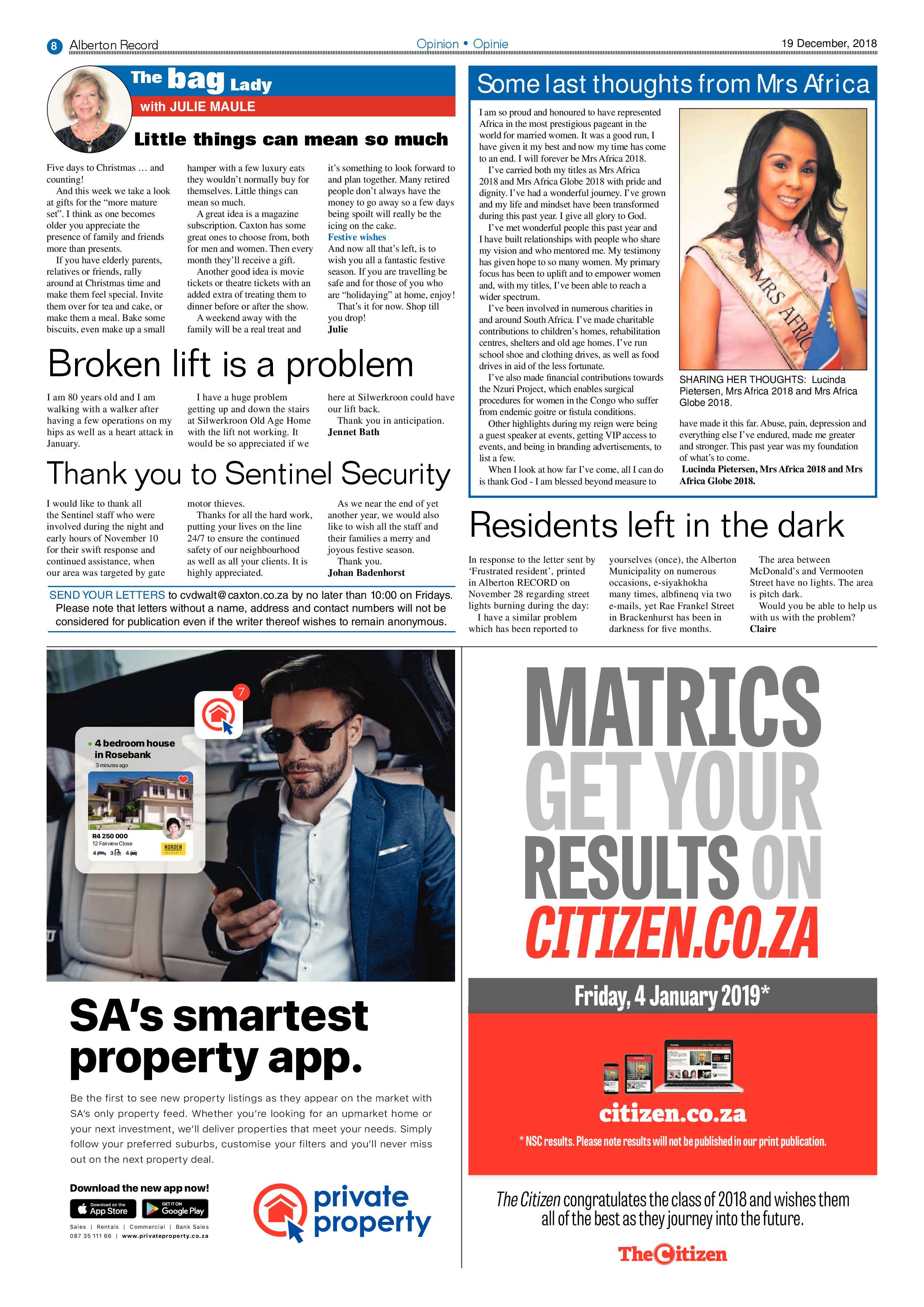 Alberton Record 19 December 2018 page 8