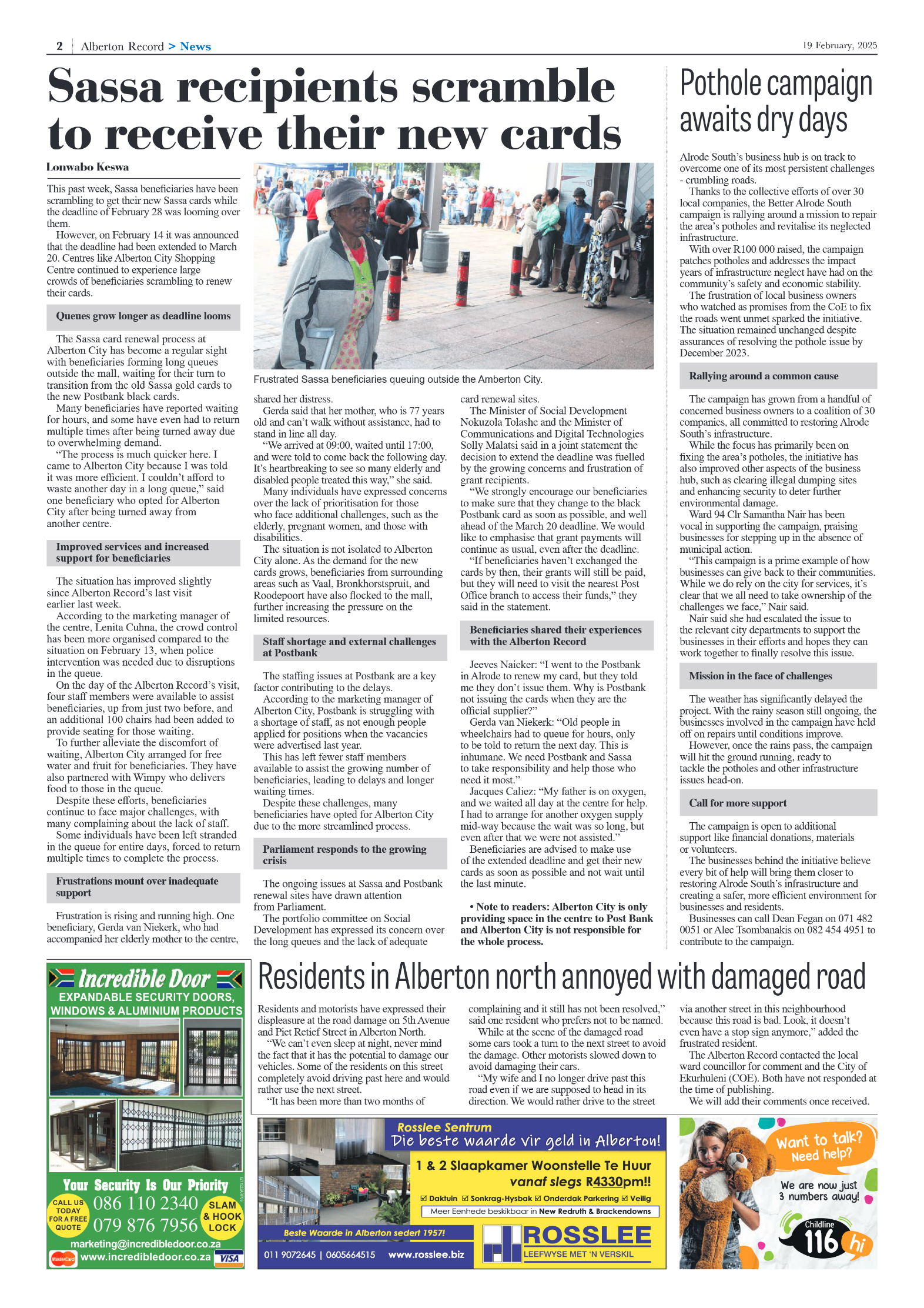 Alberton Record 19 February 2025 page 2