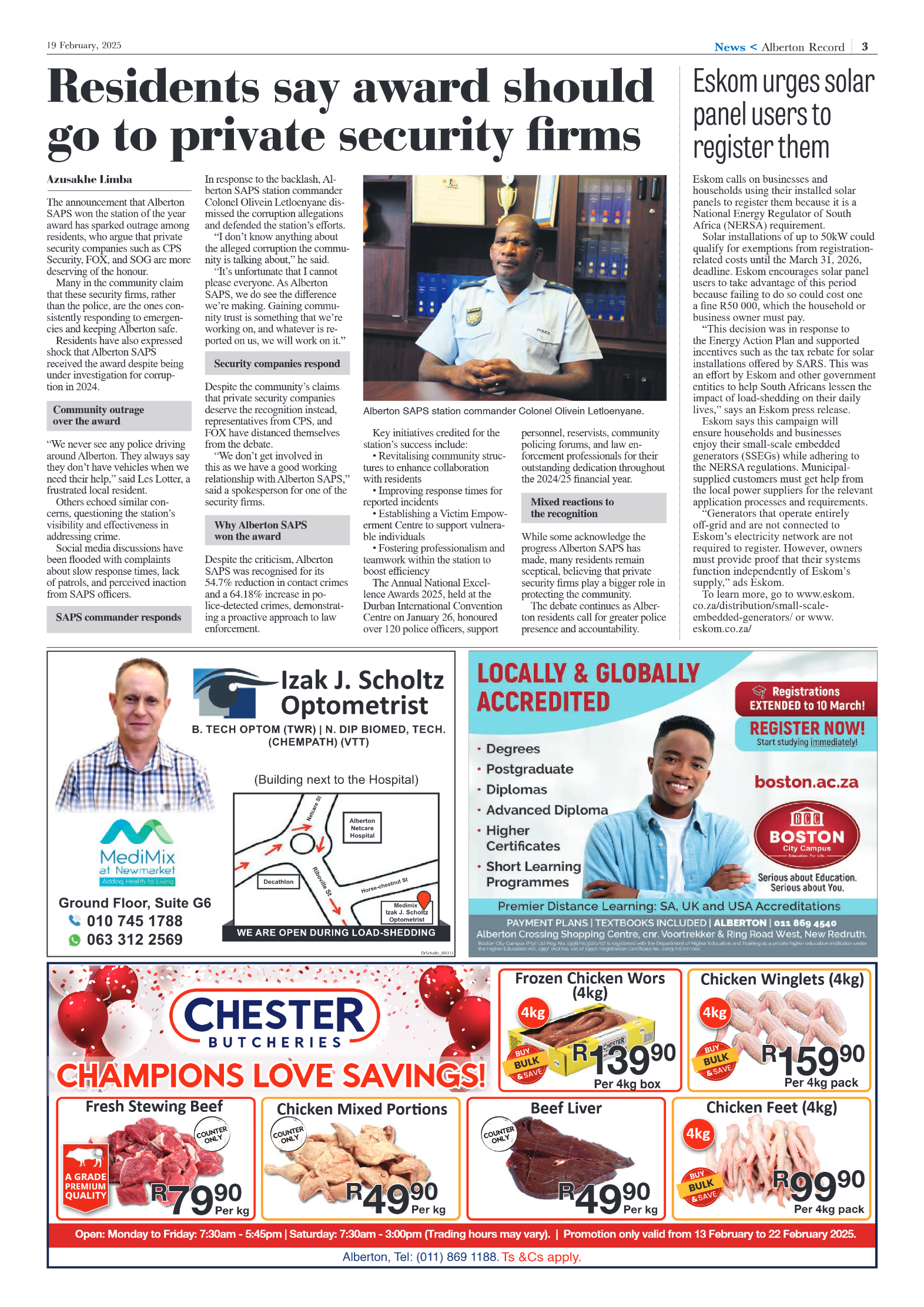 Alberton Record 19 February 2025 page 3