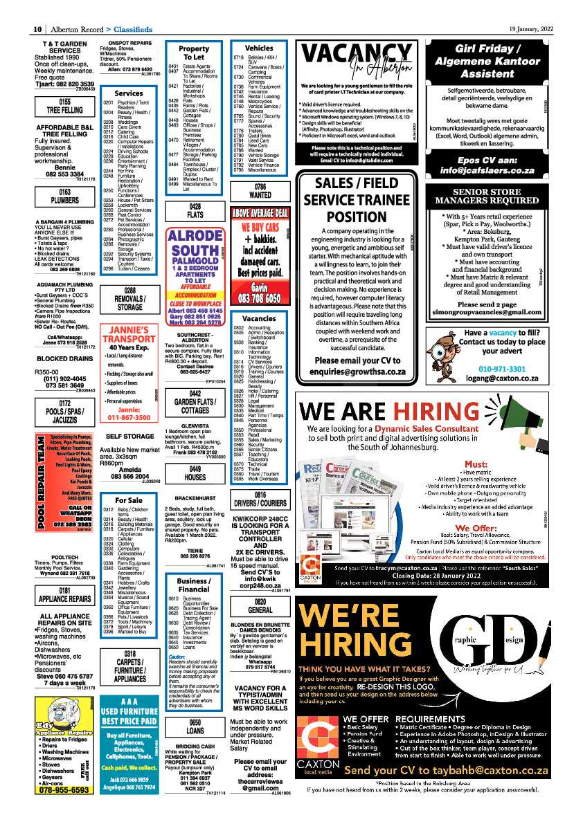 Alberton Record 19 January 2022 page 12