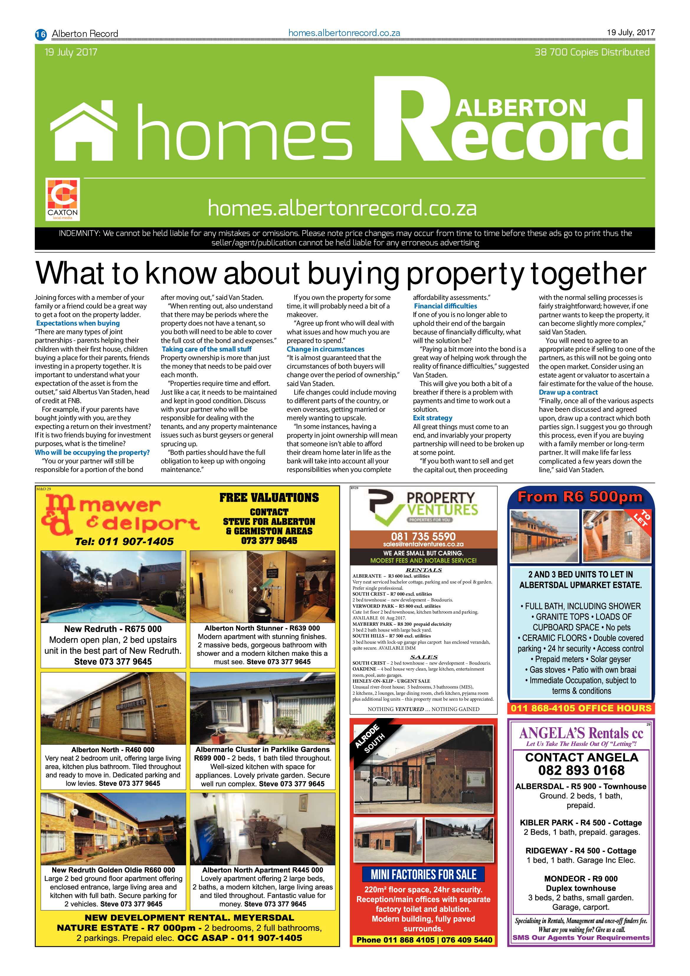 Alberton Record 19 July 2017 page 16