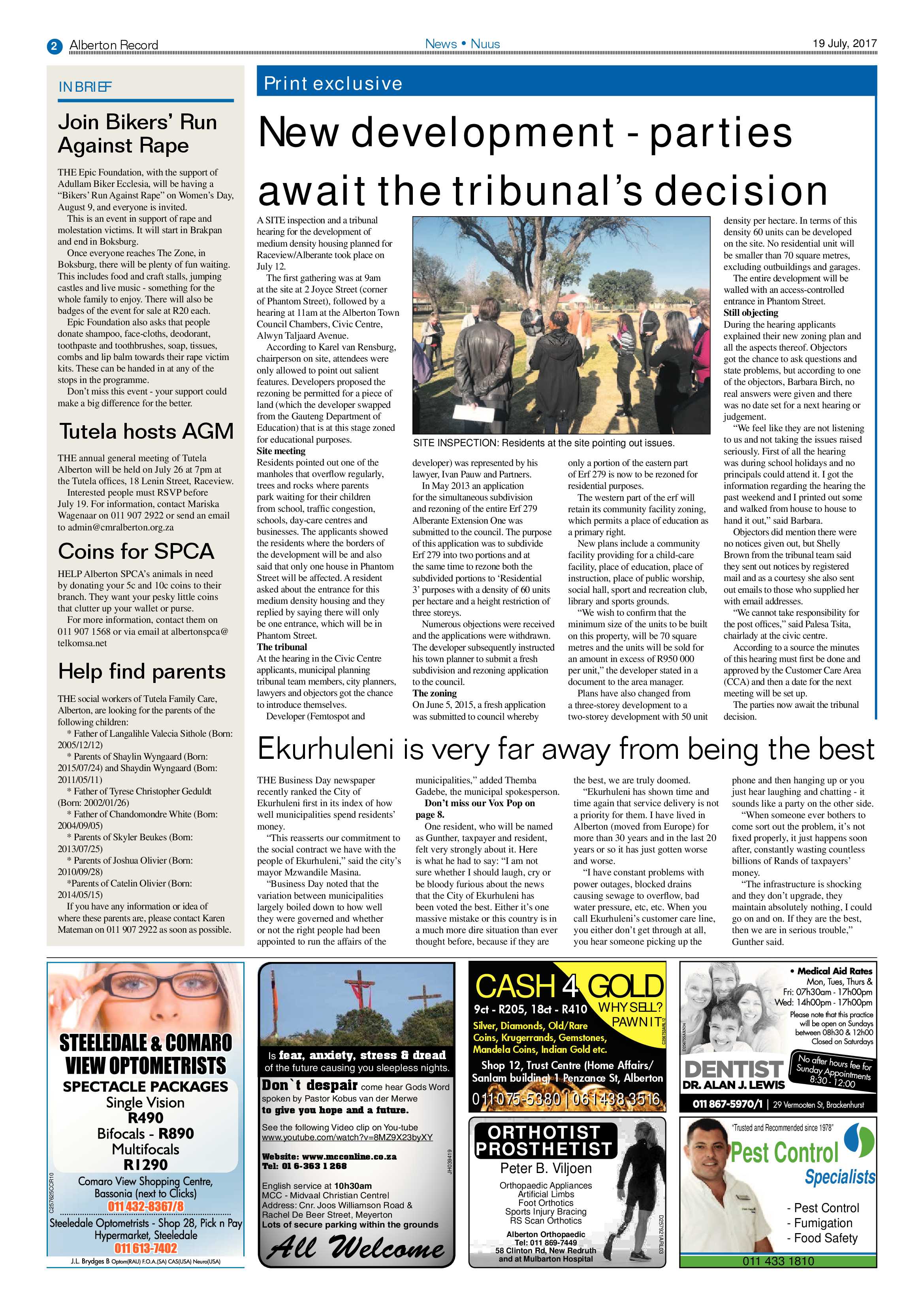 Alberton Record 19 July 2017 page 2