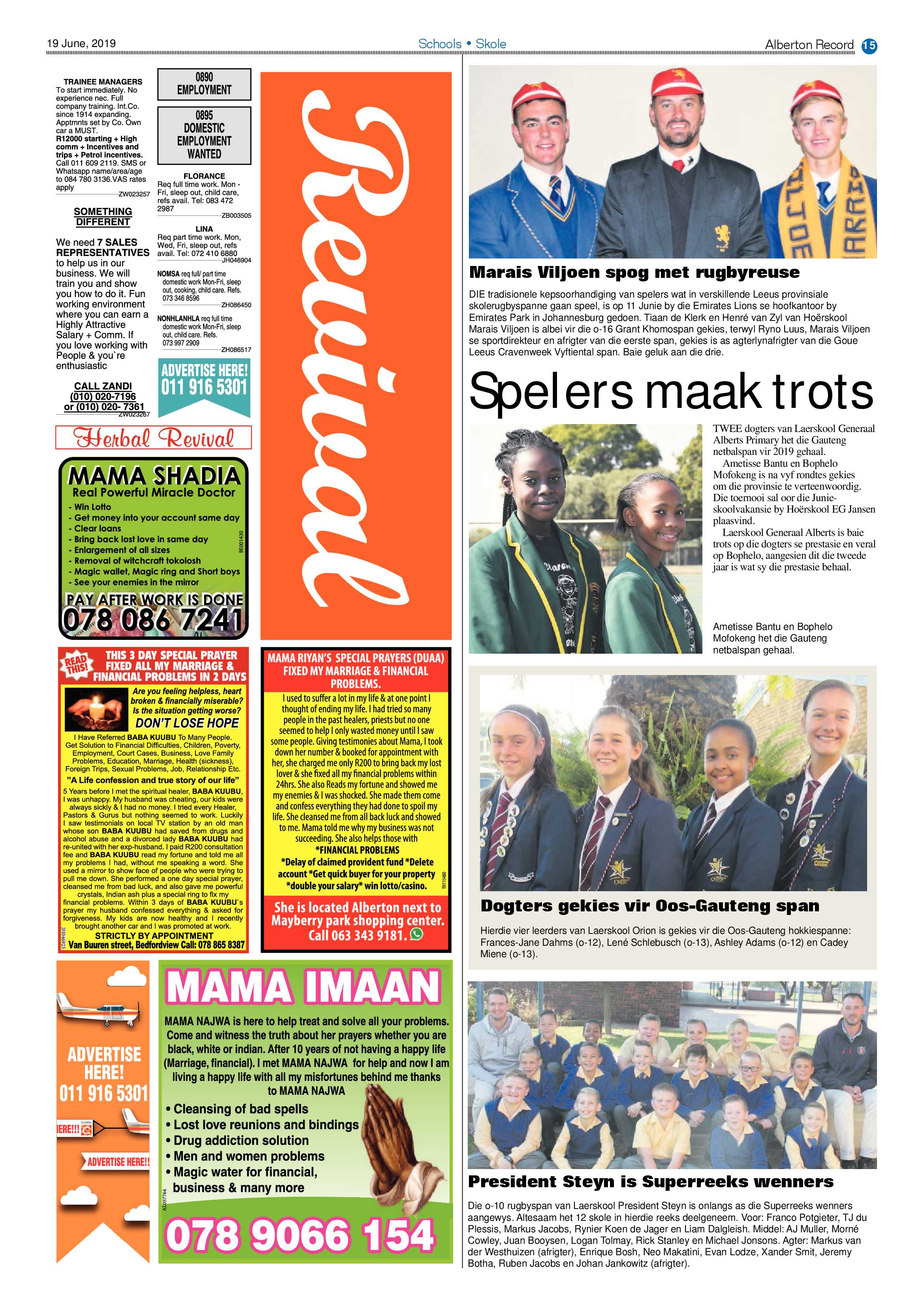 Alberton Record 19 June 2019 page 15