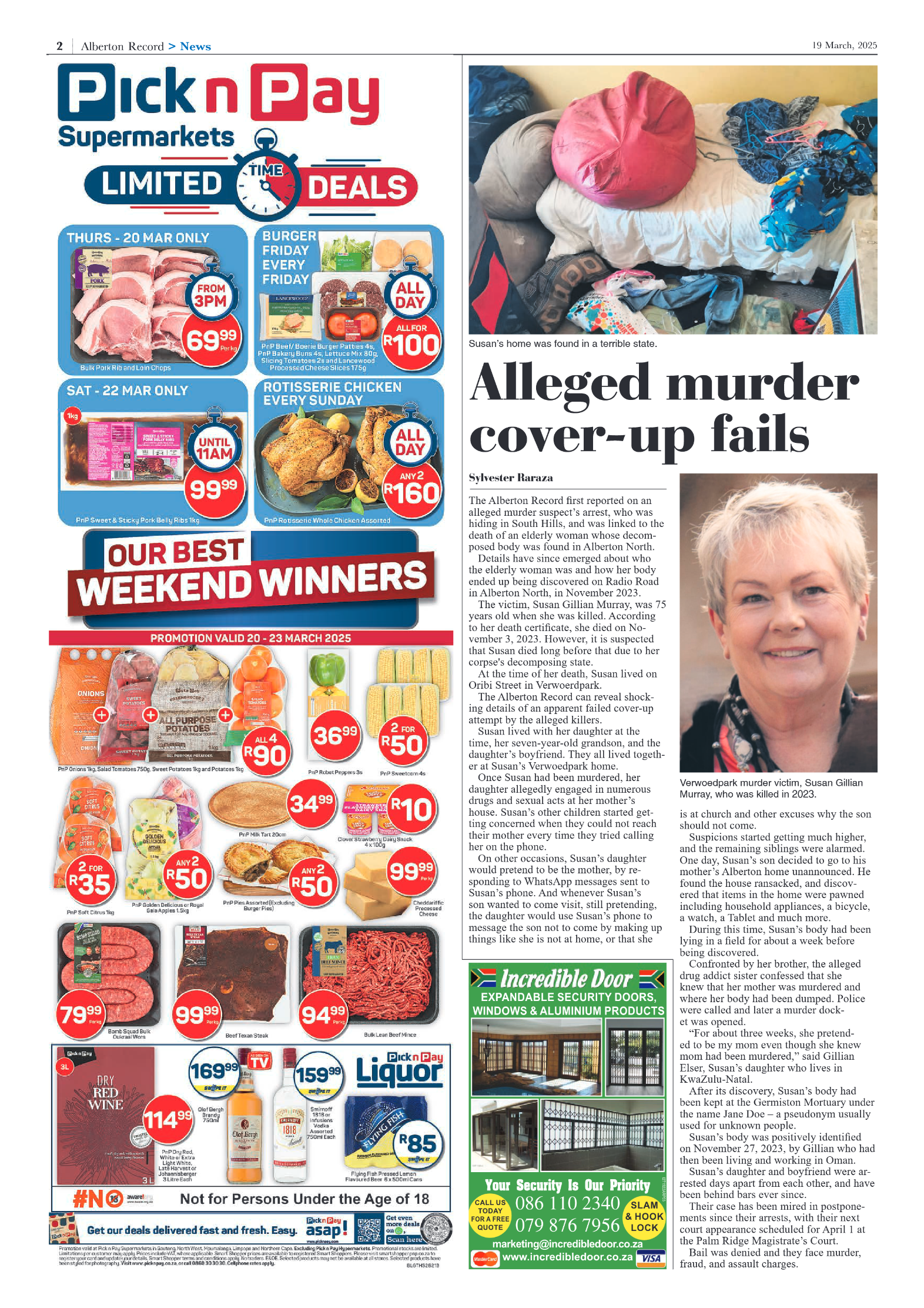 Alberton Record 19 March 2025 page 2