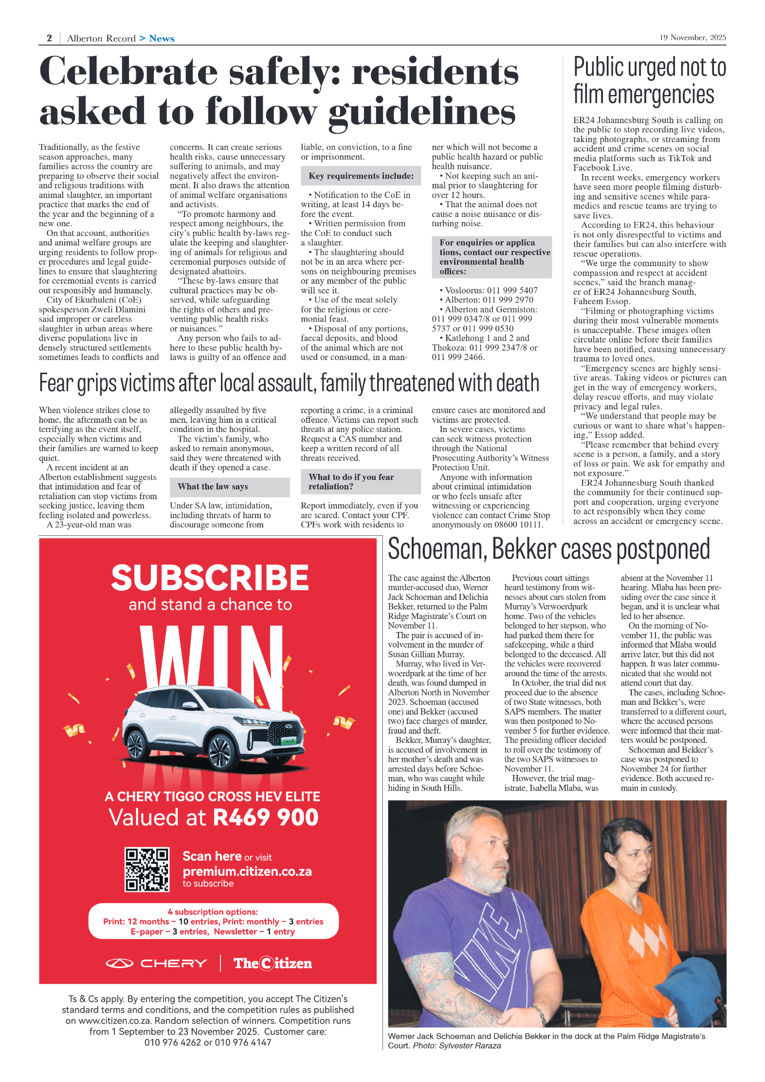Alberton Record 19 November 2025 page 2