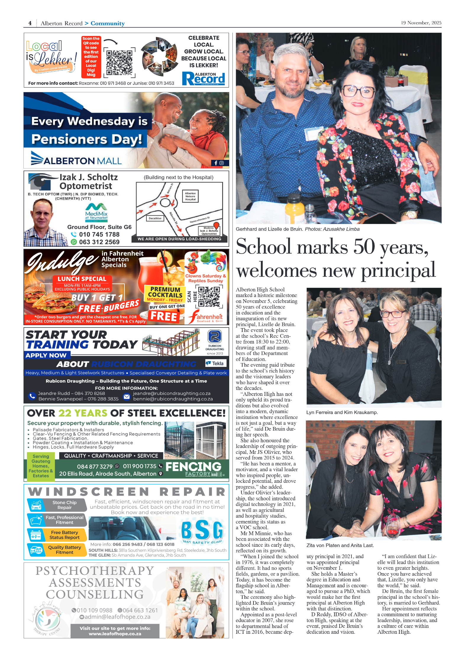 Alberton Record 19 November 2025 page 4