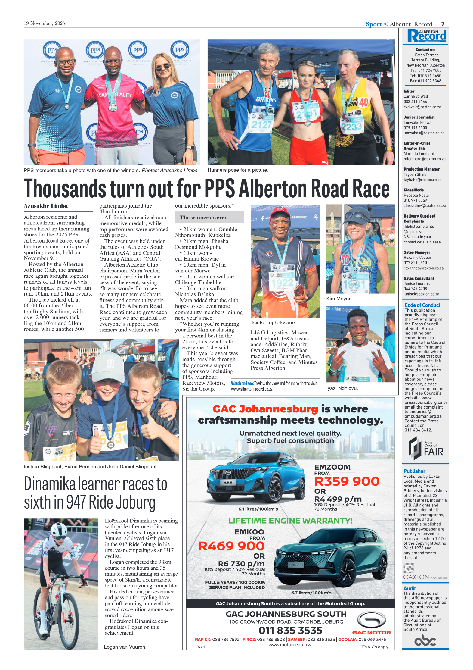 Alberton Record 19 November 2025 page 7