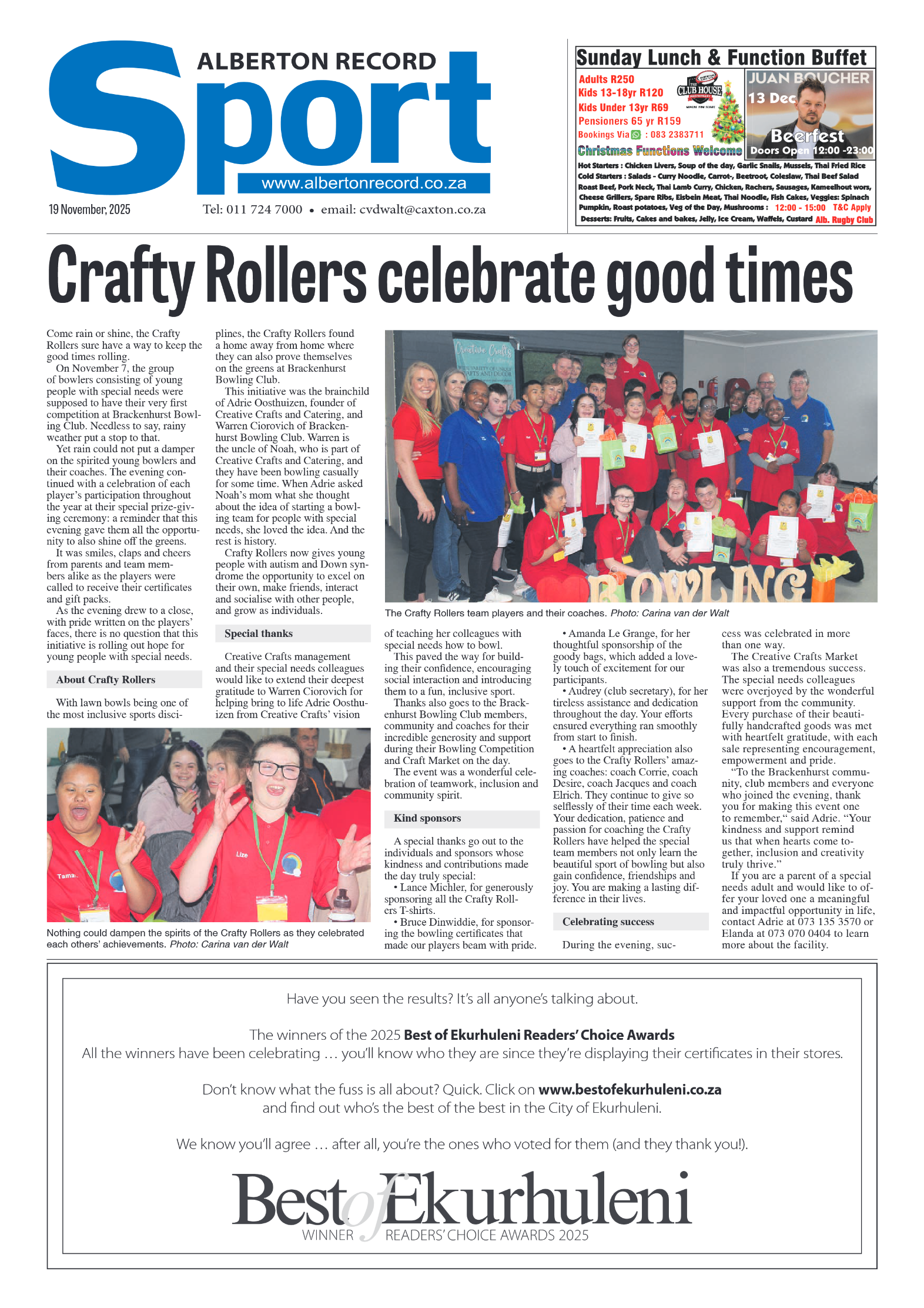 Alberton Record 19 November 2025 page 8