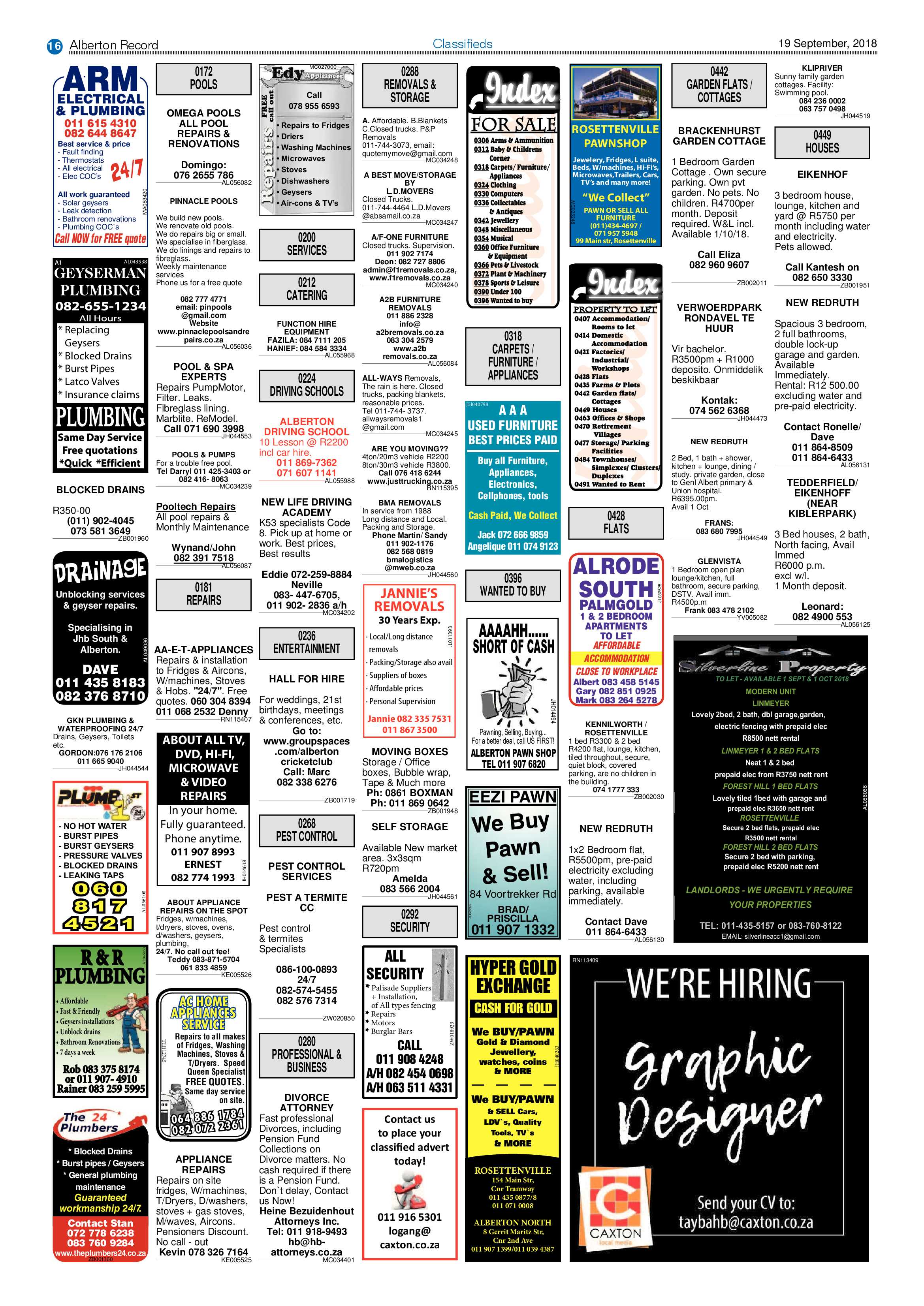 Alberton Record 19 September 2018 page 16