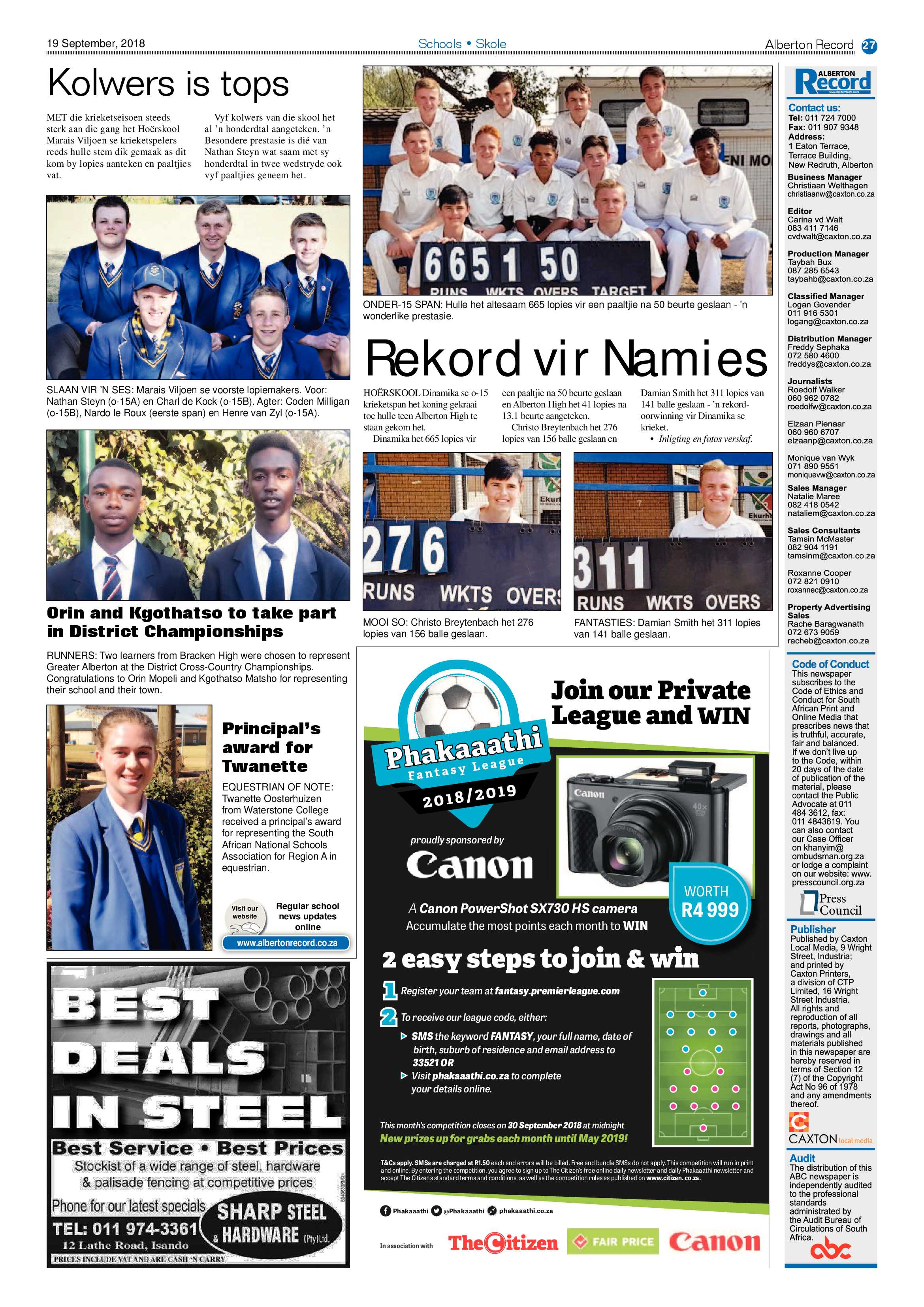 Alberton Record 19 September 2018 page 27
