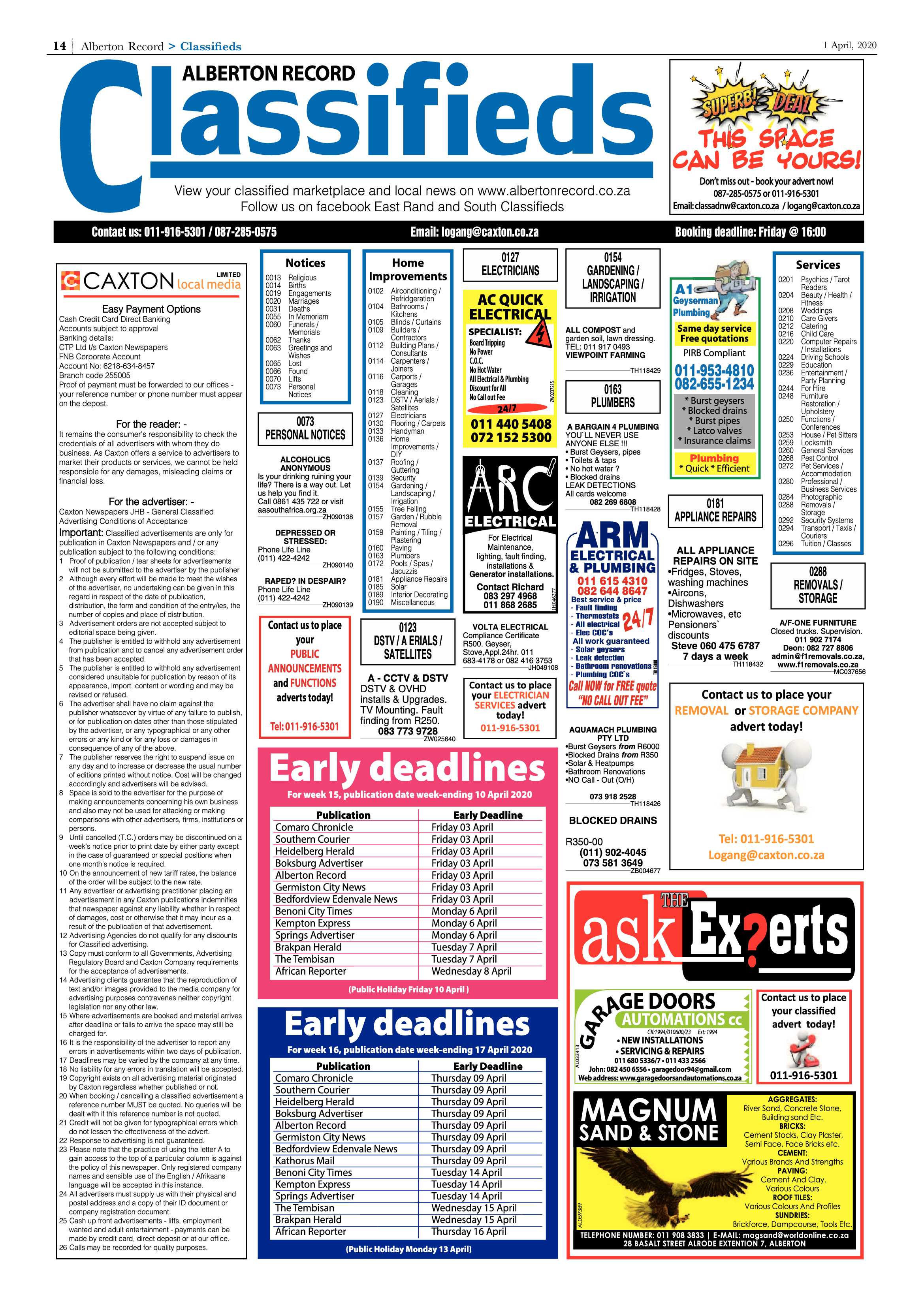 Alberton Record 1 April 2020 page 14