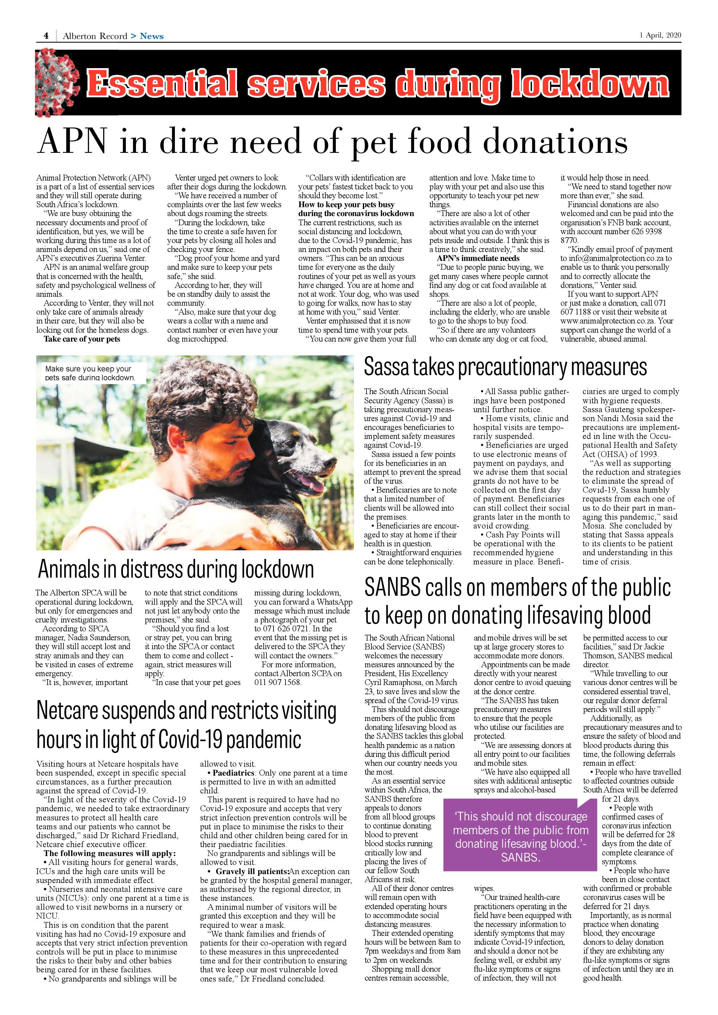 Alberton Record 1 April 2020 page 4