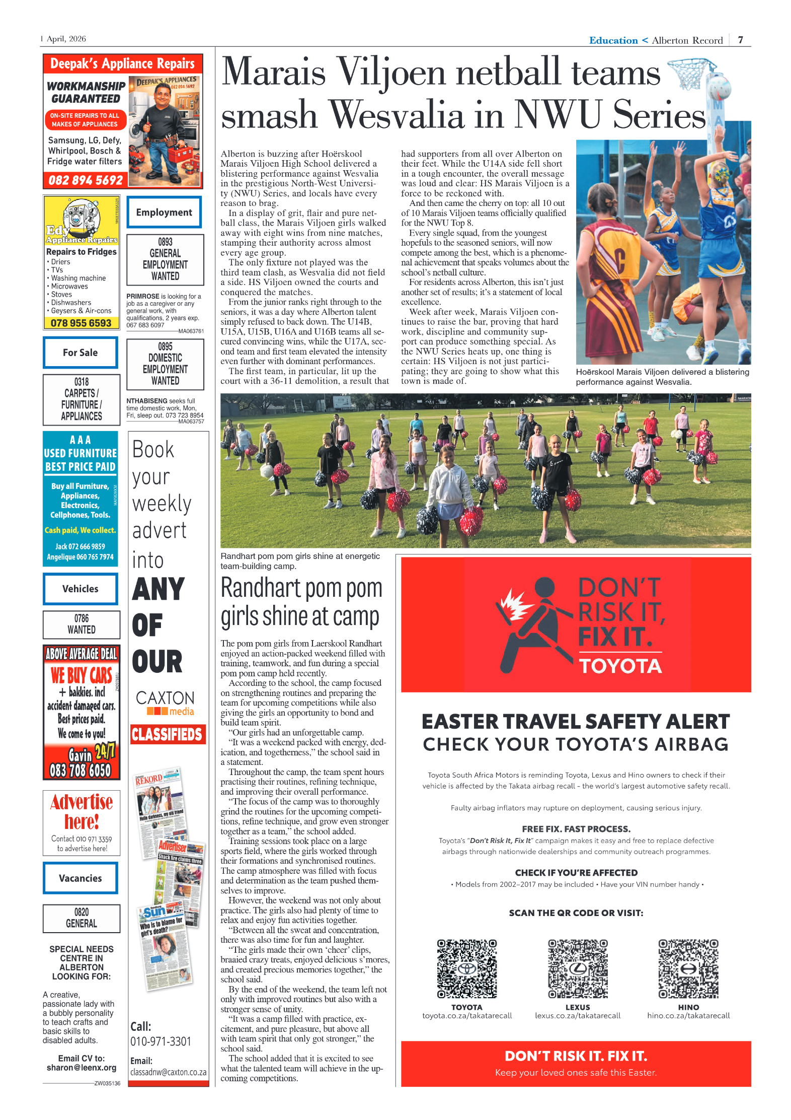 Alberton Record 1 April 2026 page 7