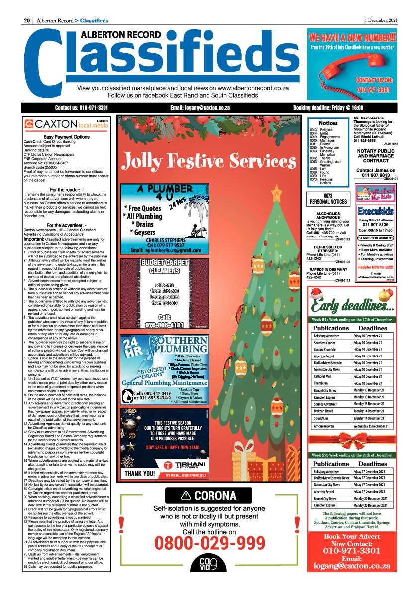 Alberton Record 1 December 2021 page 22