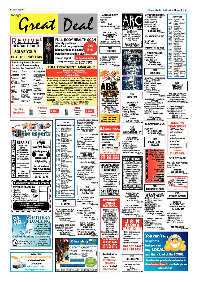 Alberton Record 1 December 2021 page 23
