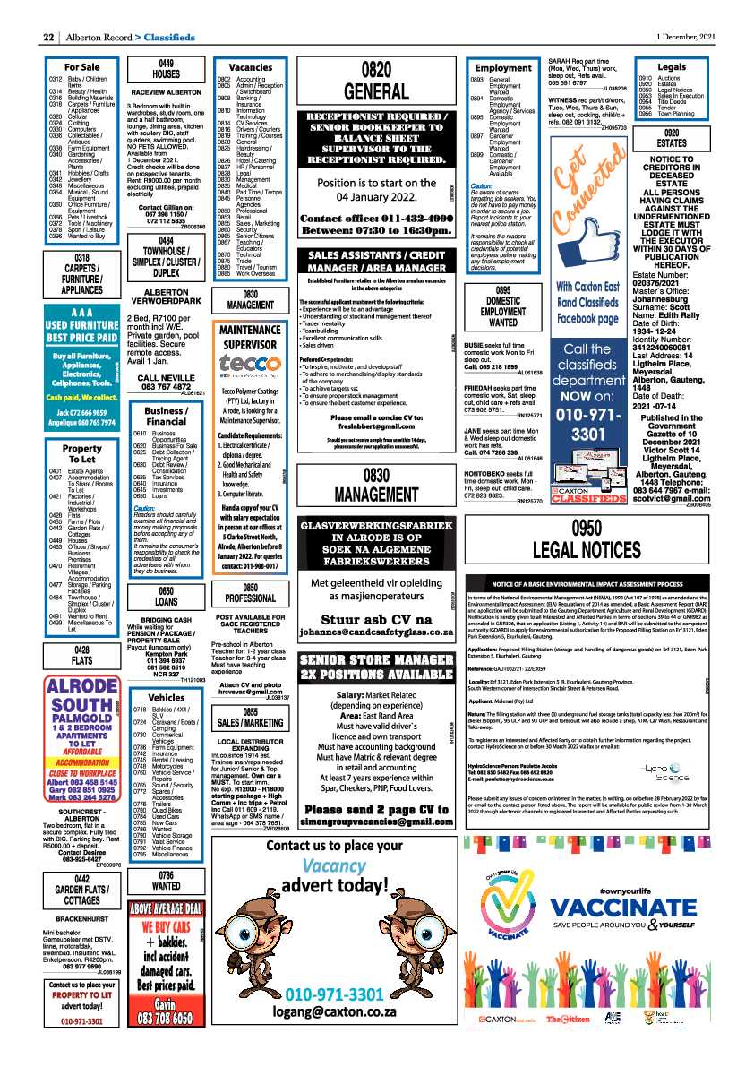 Alberton Record 1 December 2021 page 24
